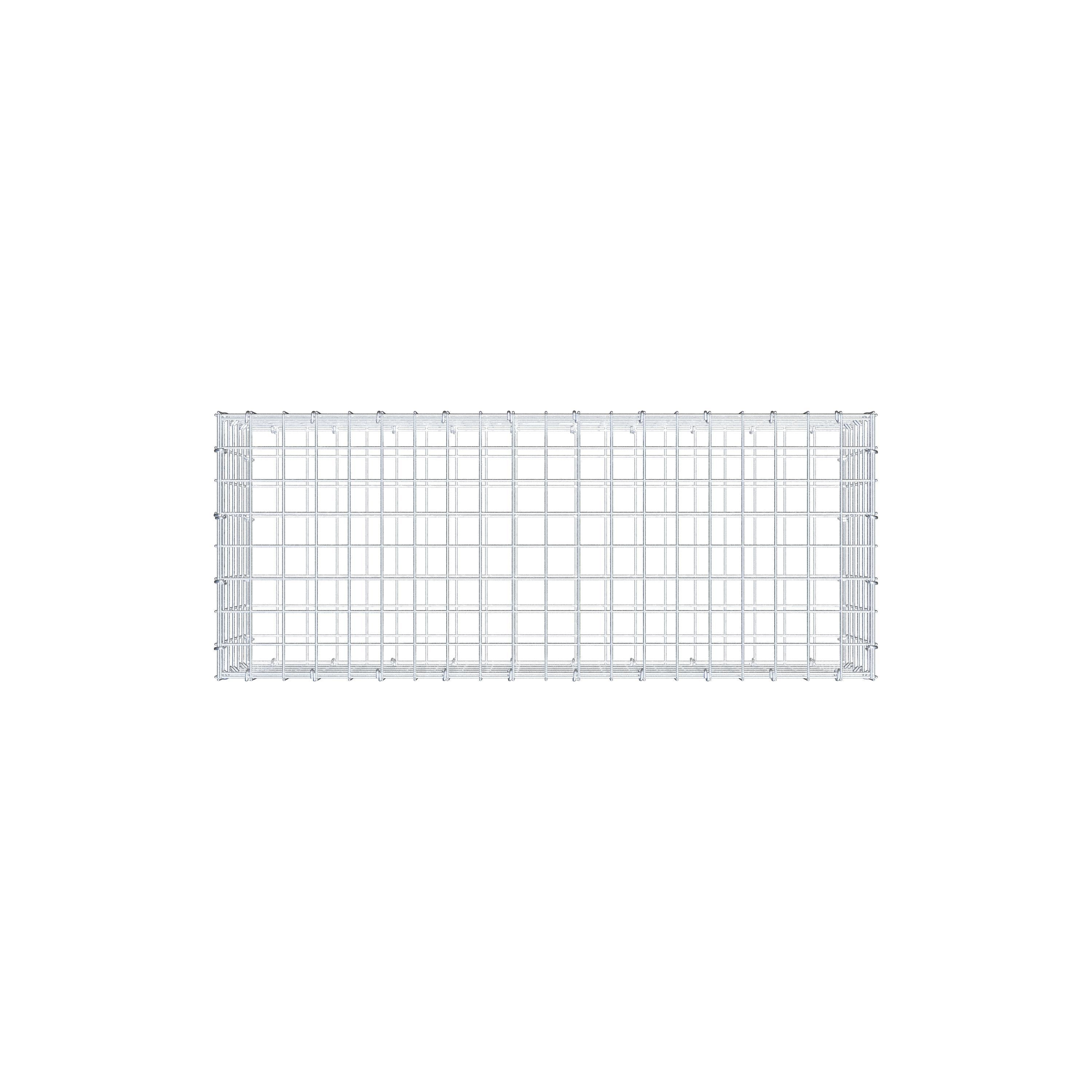 Schanskorf 100 cm x 30 cm x 40 cm (L x H x D), maaswijdte 5 cm x 5 cm, C-ring