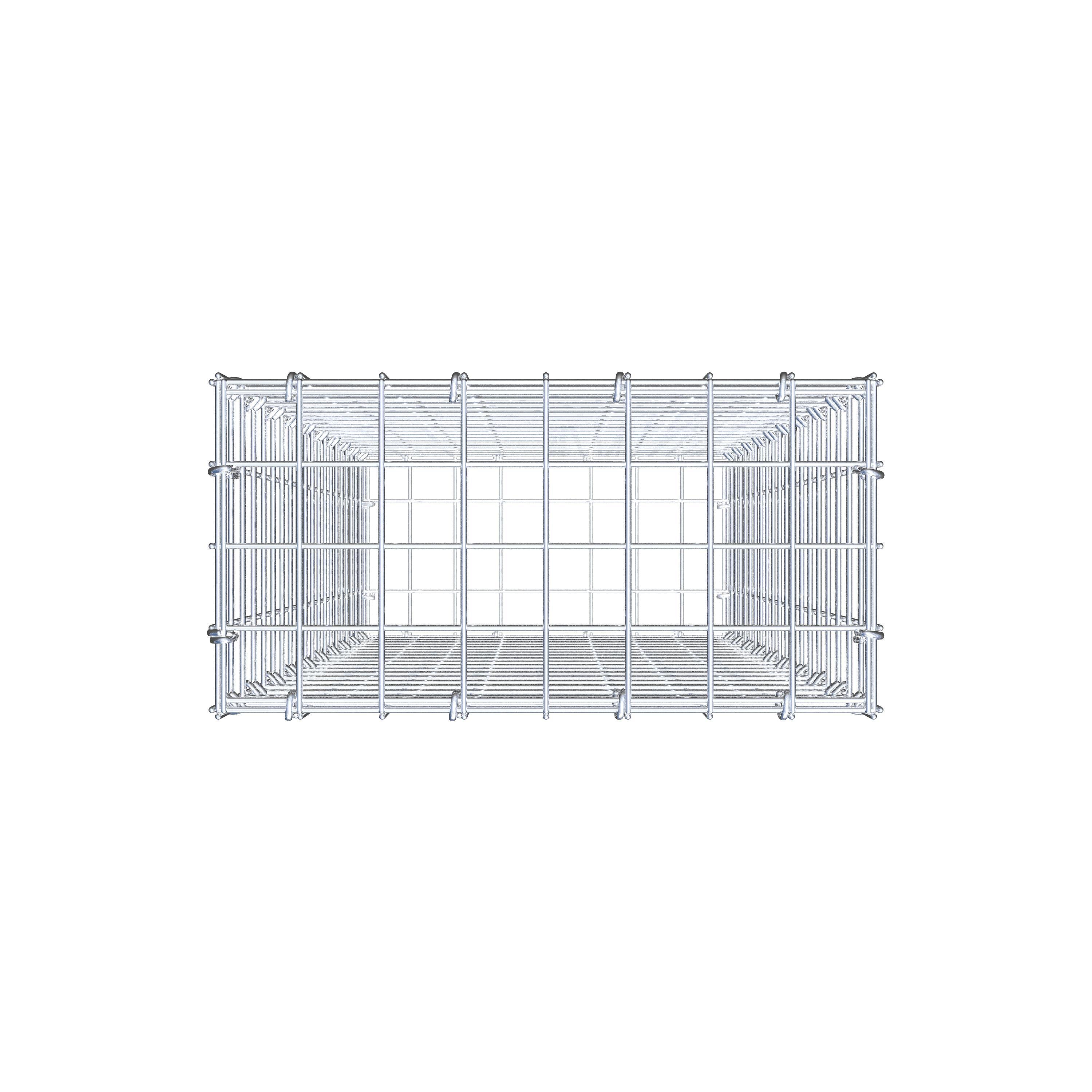 Gabion 100 cm x 40 cm x 20 cm (L x H x D), maskestørrelse 5 cm x 5 cm, C-ring
