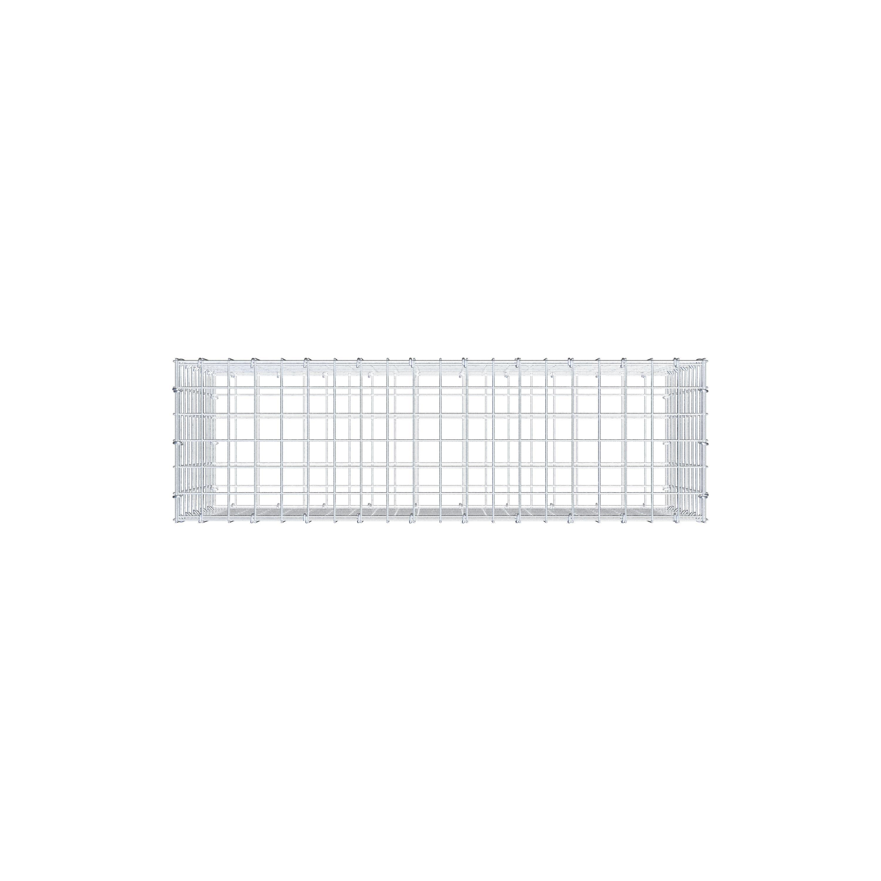 Gabbione 100 cm x 50 cm x 30 cm (L x H x P), maglia 5 cm x 5 cm, anello a C