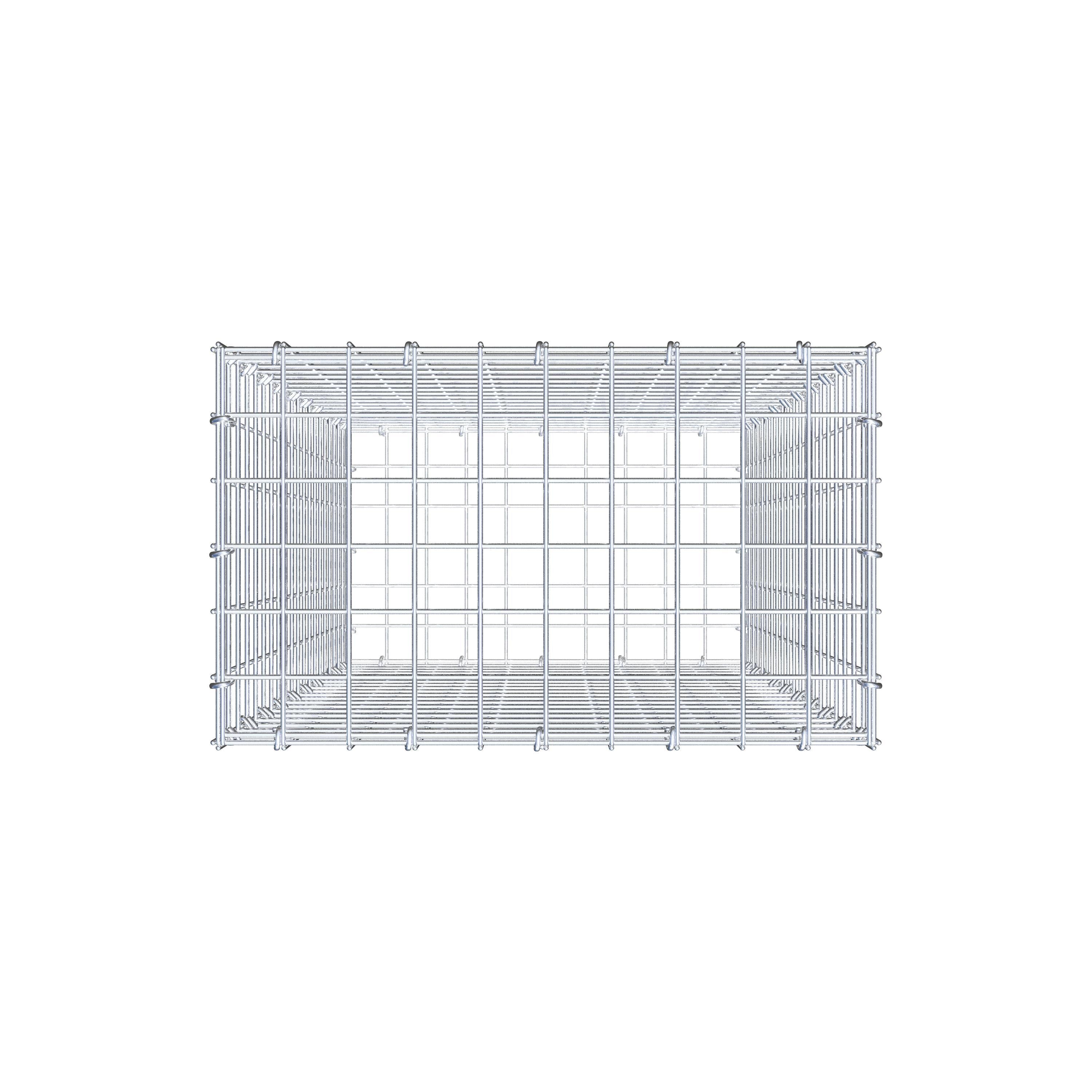 Gabbione 100 cm x 50 cm x 30 cm (L x H x P), maglia 5 cm x 5 cm, anello a C