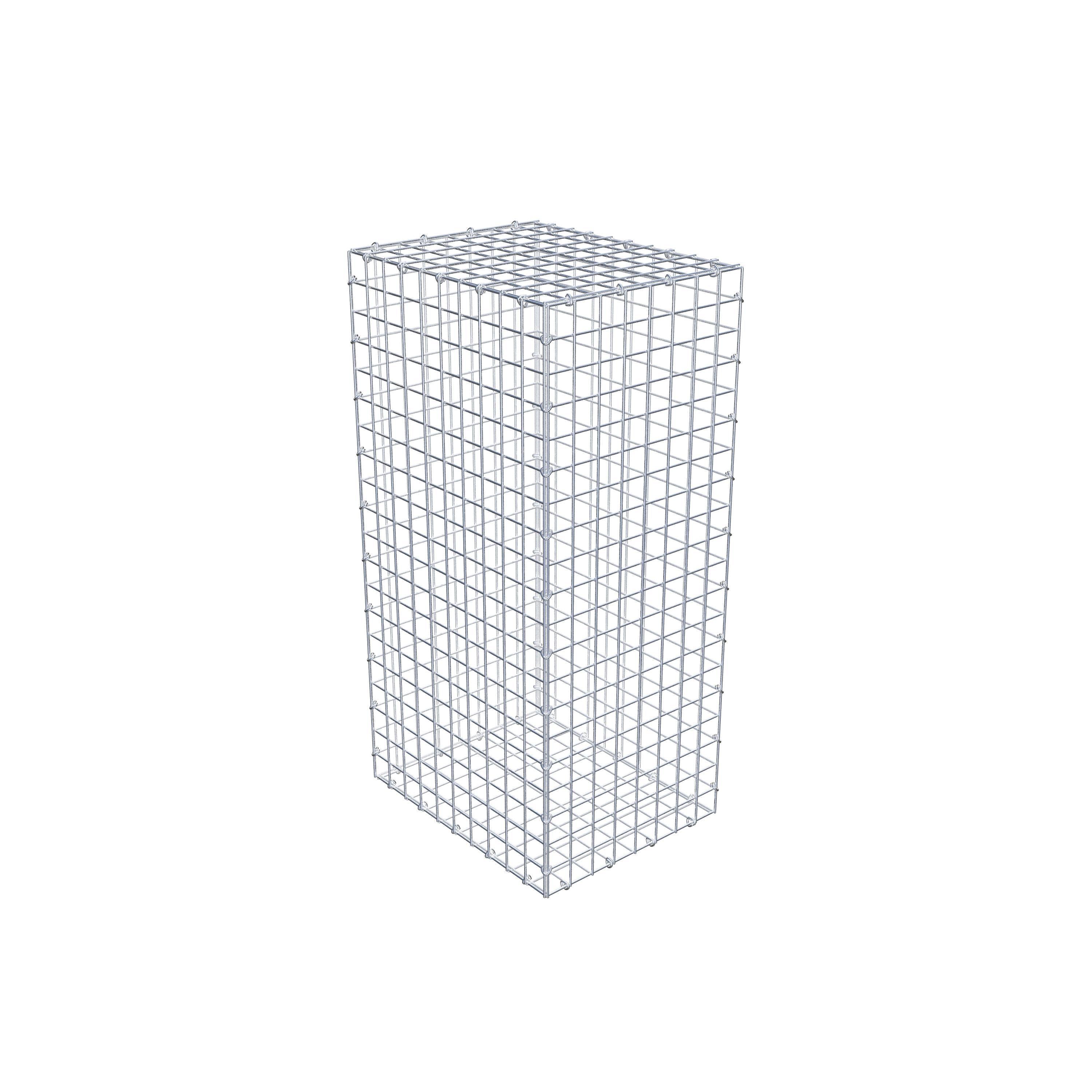 Gabbione 100 cm x 50 cm x 40 cm (L x H x P), maglia 5 cm x 5 cm, anello a C