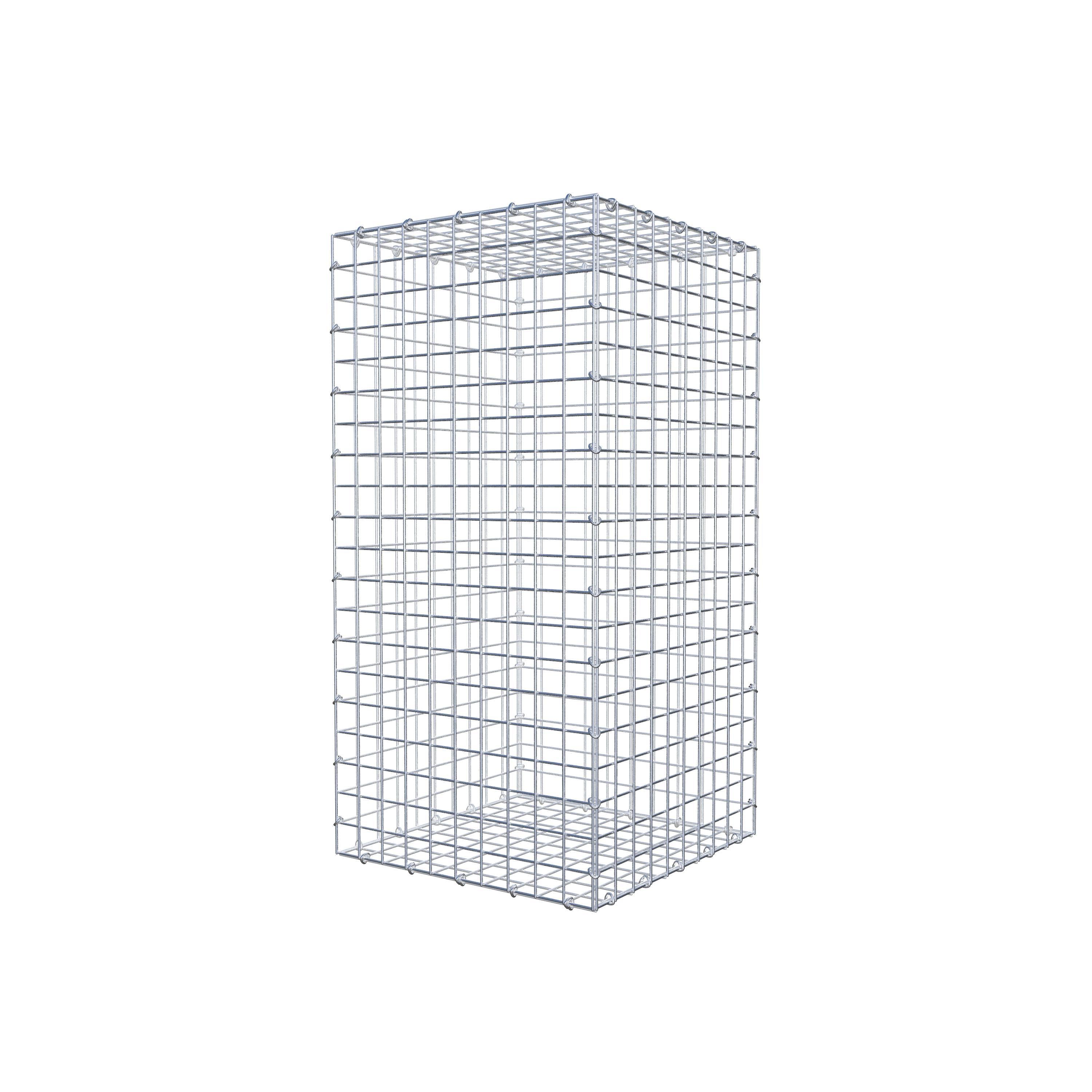 Gabbione 100 cm x 50 cm x 50 cm (L x H x P), maglia 5 cm x 5 cm, anello a C