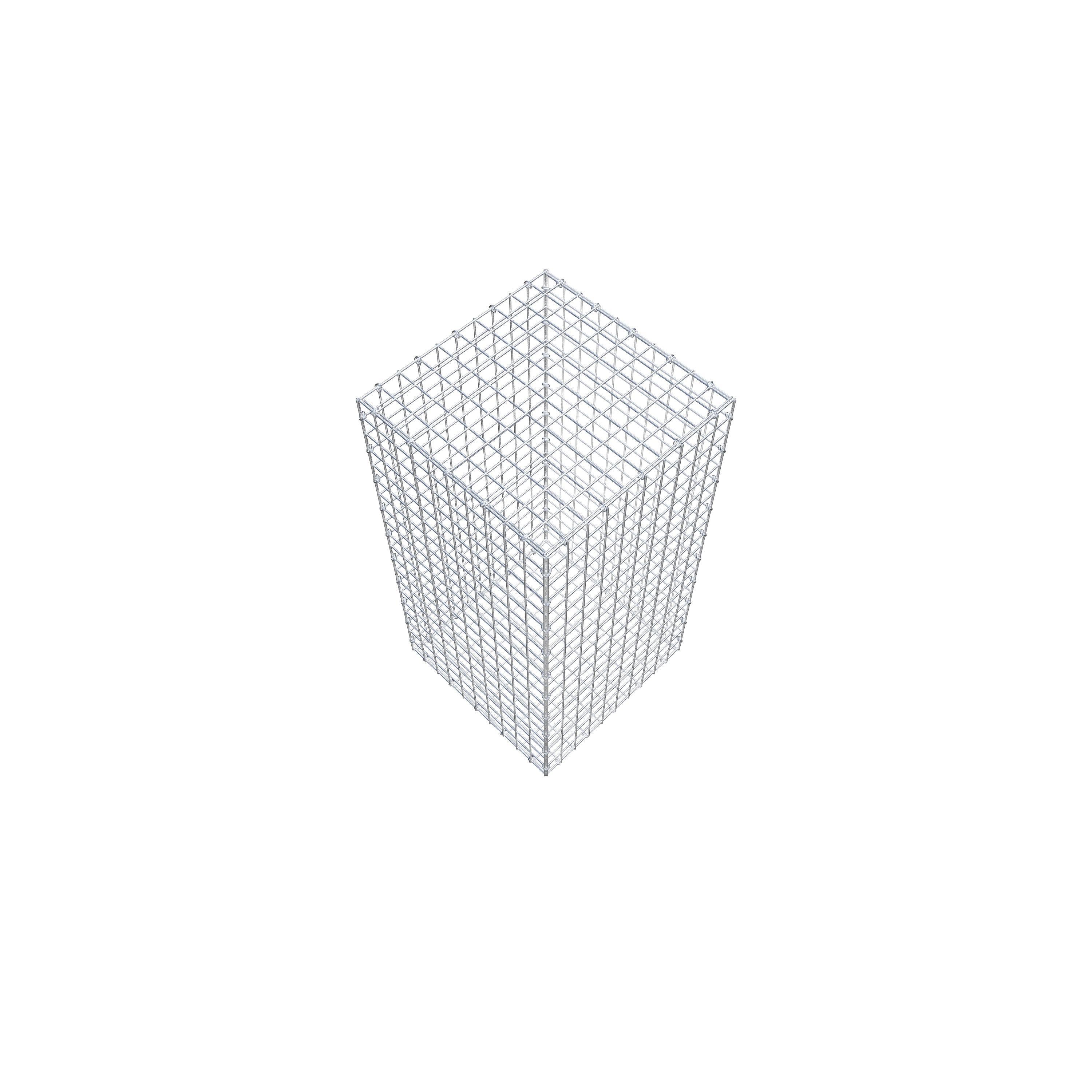 Gabbione 100 cm x 50 cm x 50 cm (L x H x P), maglia 5 cm x 5 cm, anello a C
