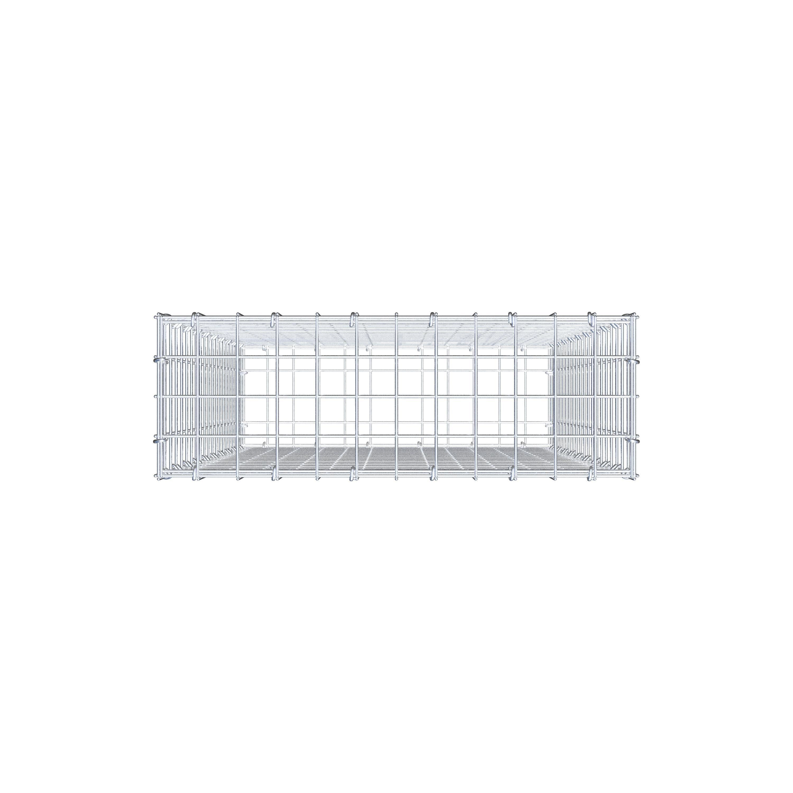 Schanskorf 100 cm x 60 cm x 20 cm (L x H x D), maaswijdte 5 cm x 5 cm, C-ring