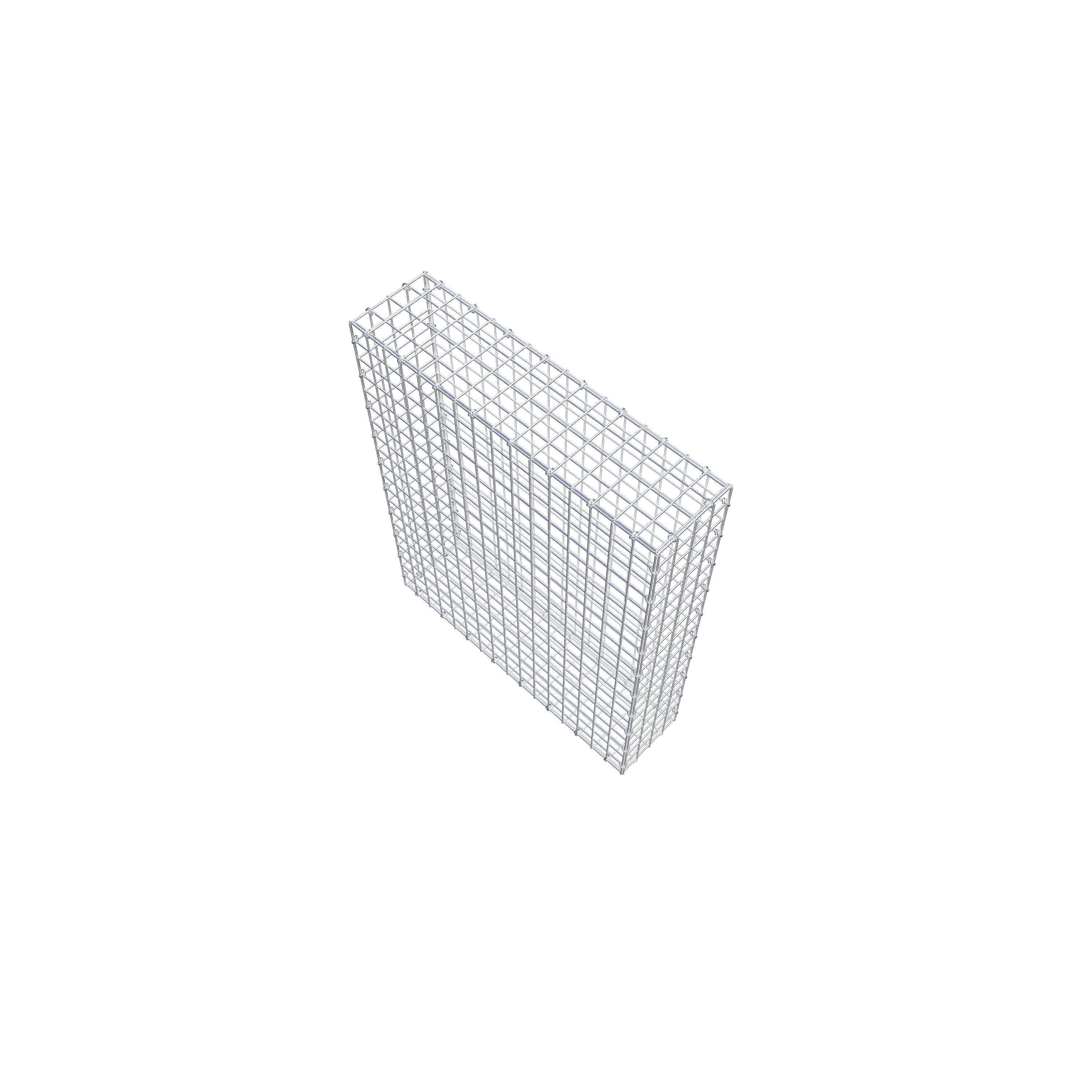 Schanskorf 100 cm x 80 cm x 20 cm (L x H x D), maaswijdte 5 cm x 5 cm, C-ring