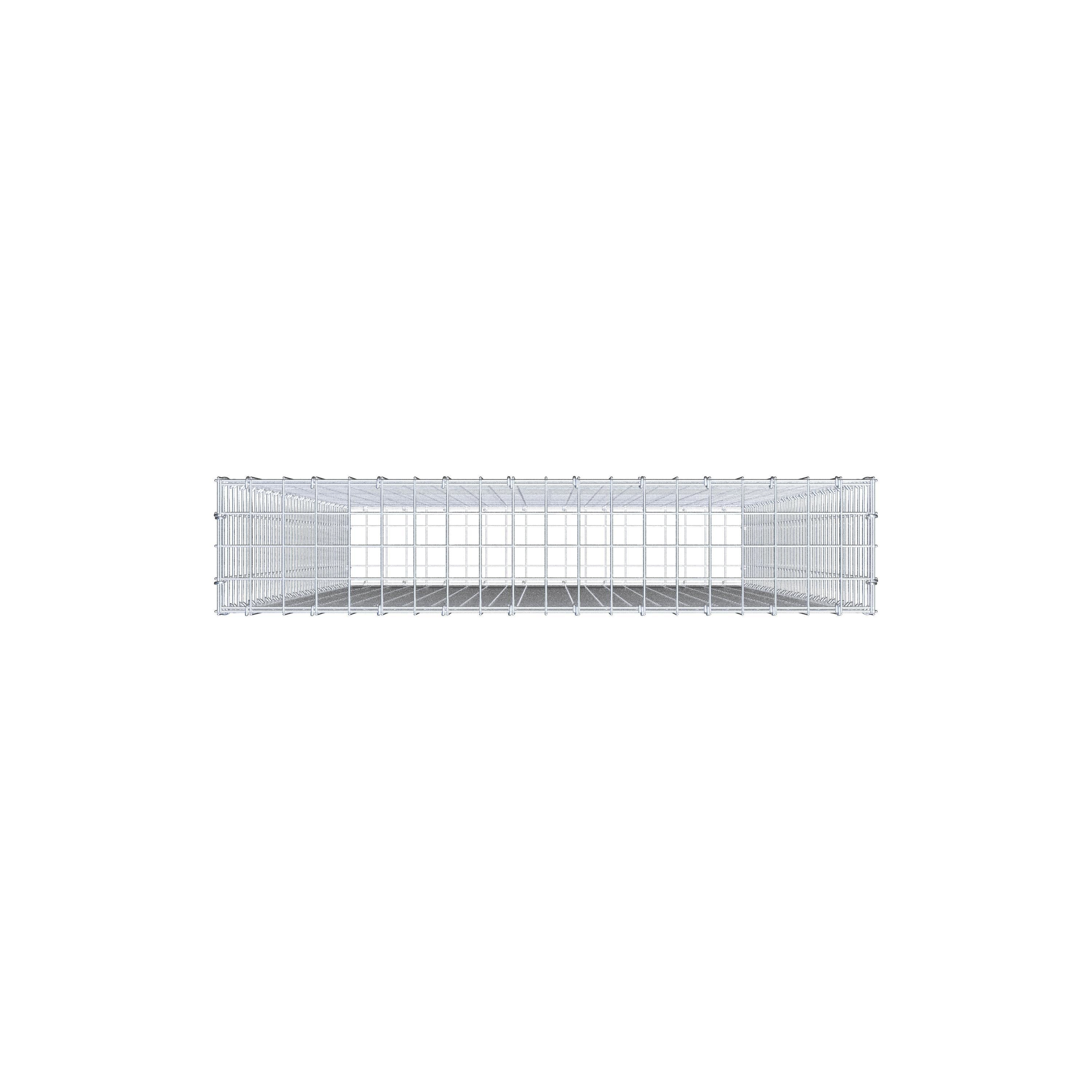 Schanskorf 200 cm x 100 cm x 20 cm (L x H x D), maaswijdte 5 cm x 5 cm, C-ring