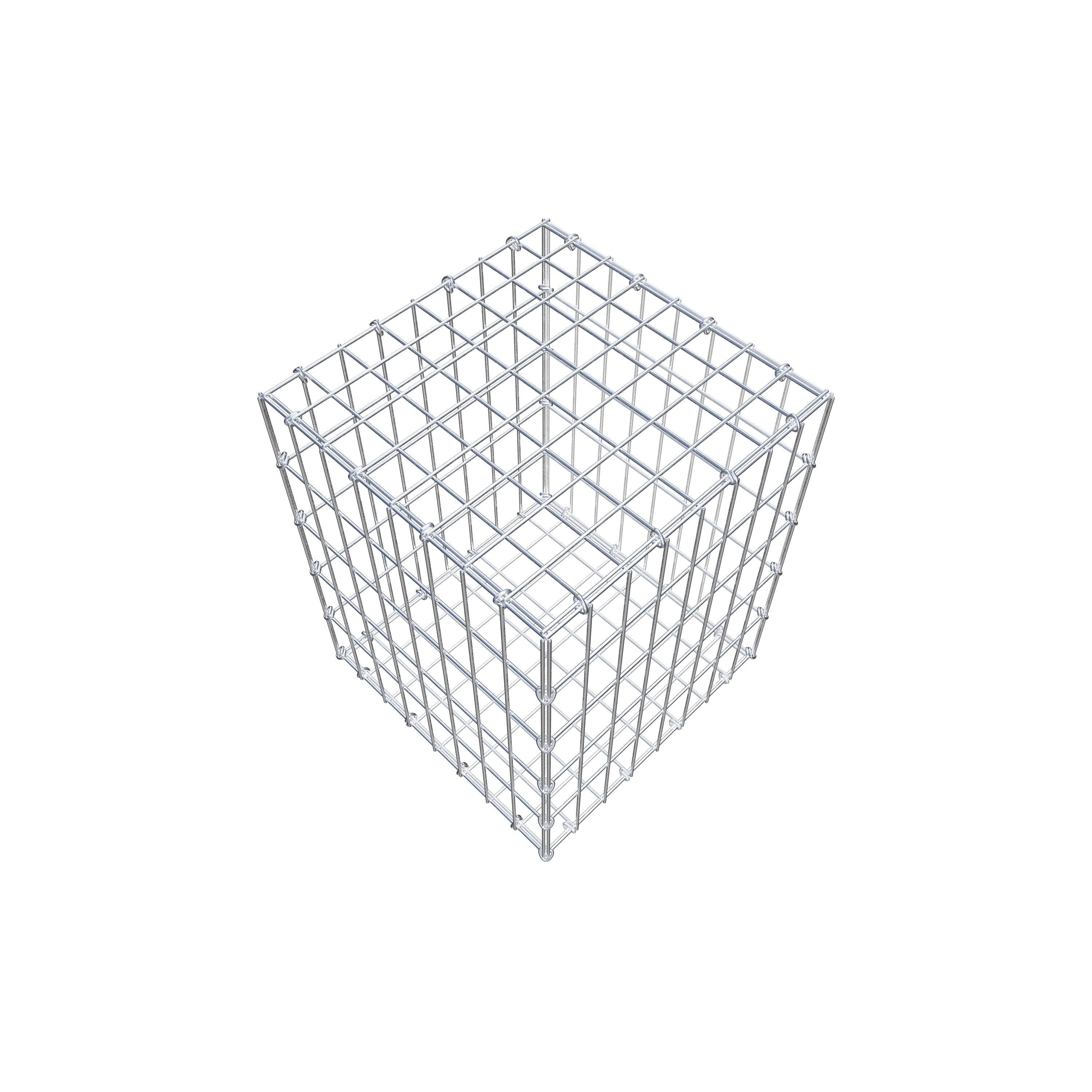 Gabião 50 cm x 40 cm x 40 cm (C x A x P), malhagem 5 cm x 10 cm, anel C