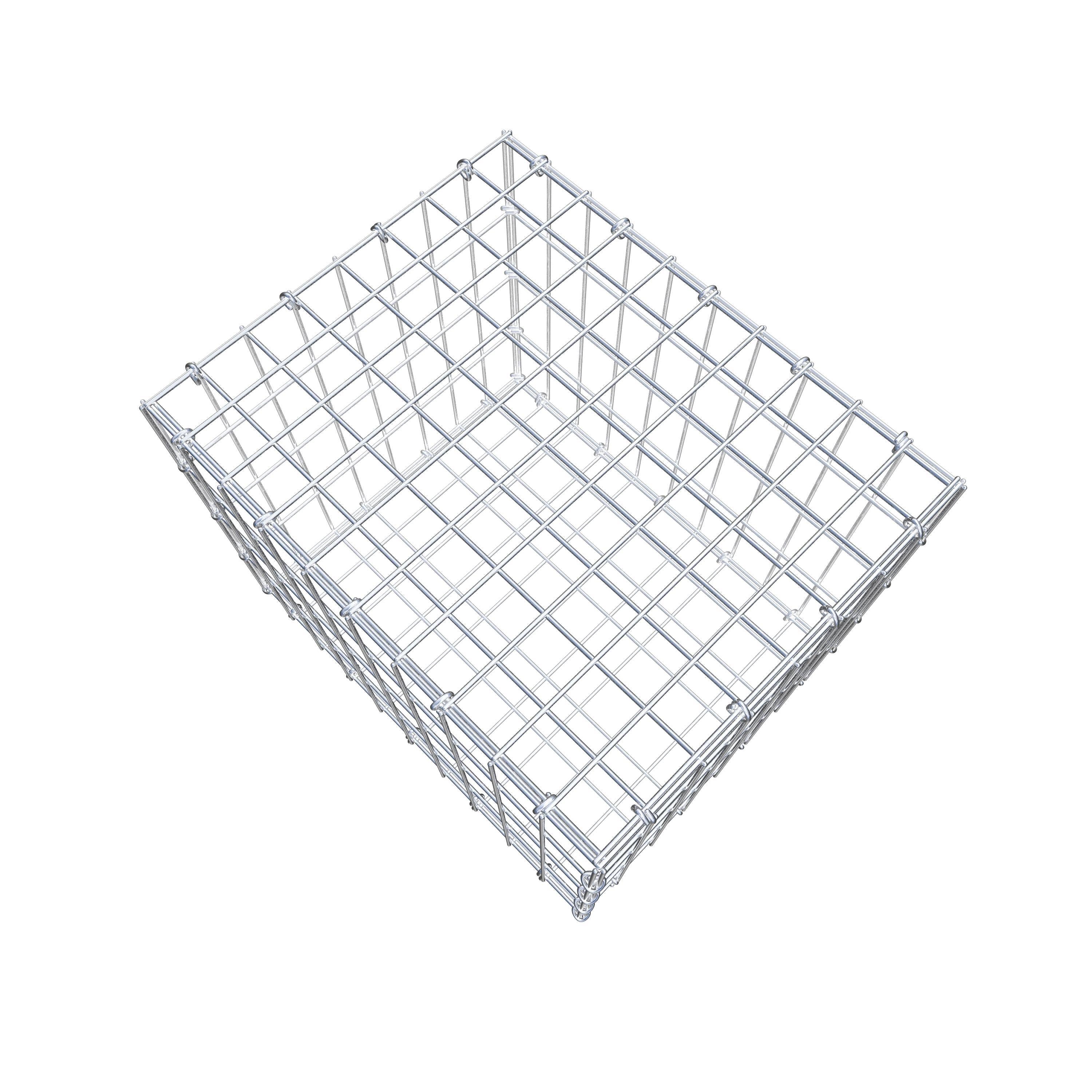 Gabião 50 cm x 40 cm x 40 cm (C x A x P), malhagem 5 cm x 10 cm, anel C