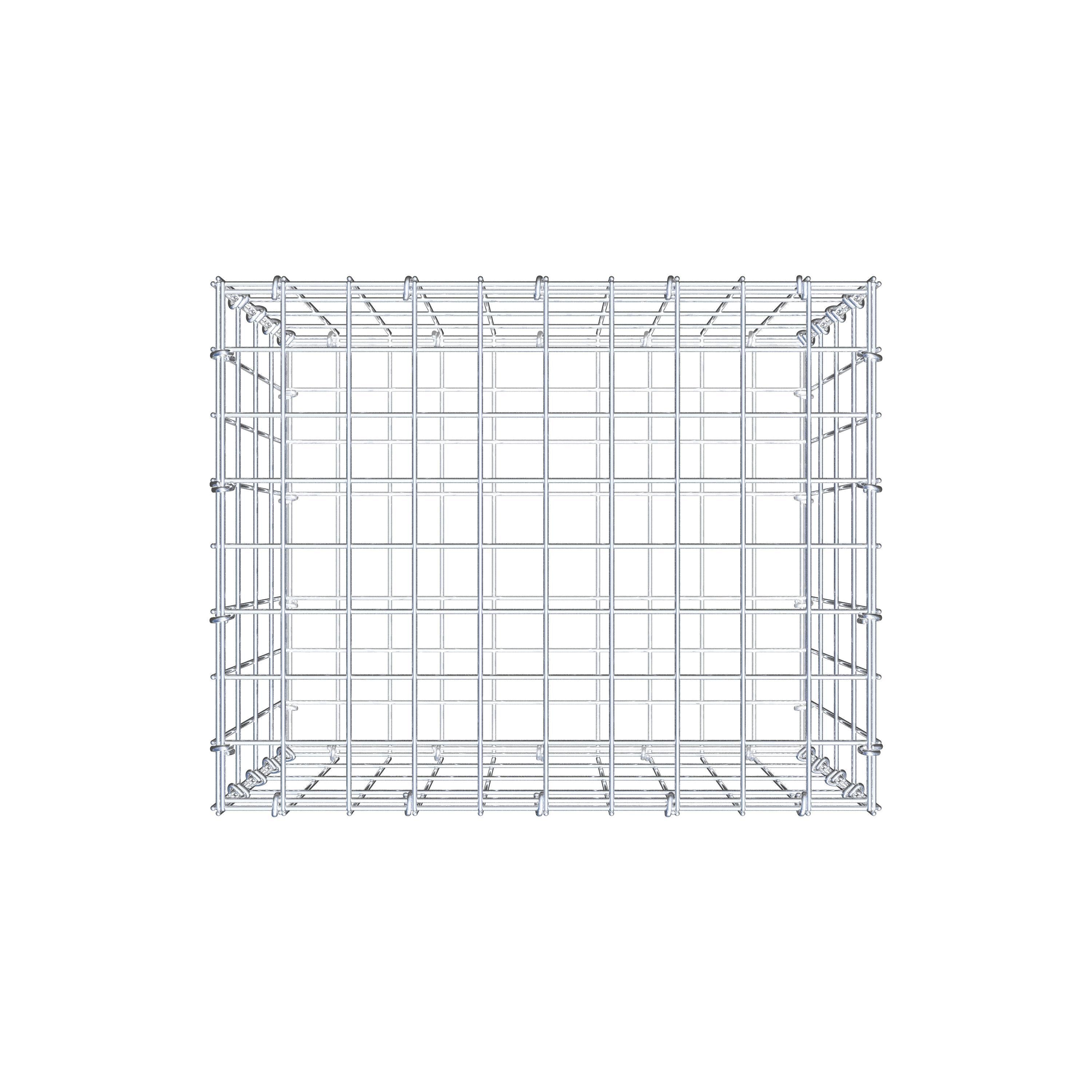 Gabião 50 cm x 40 cm x 40 cm (C x A x P), malhagem 5 cm x 10 cm, anel C