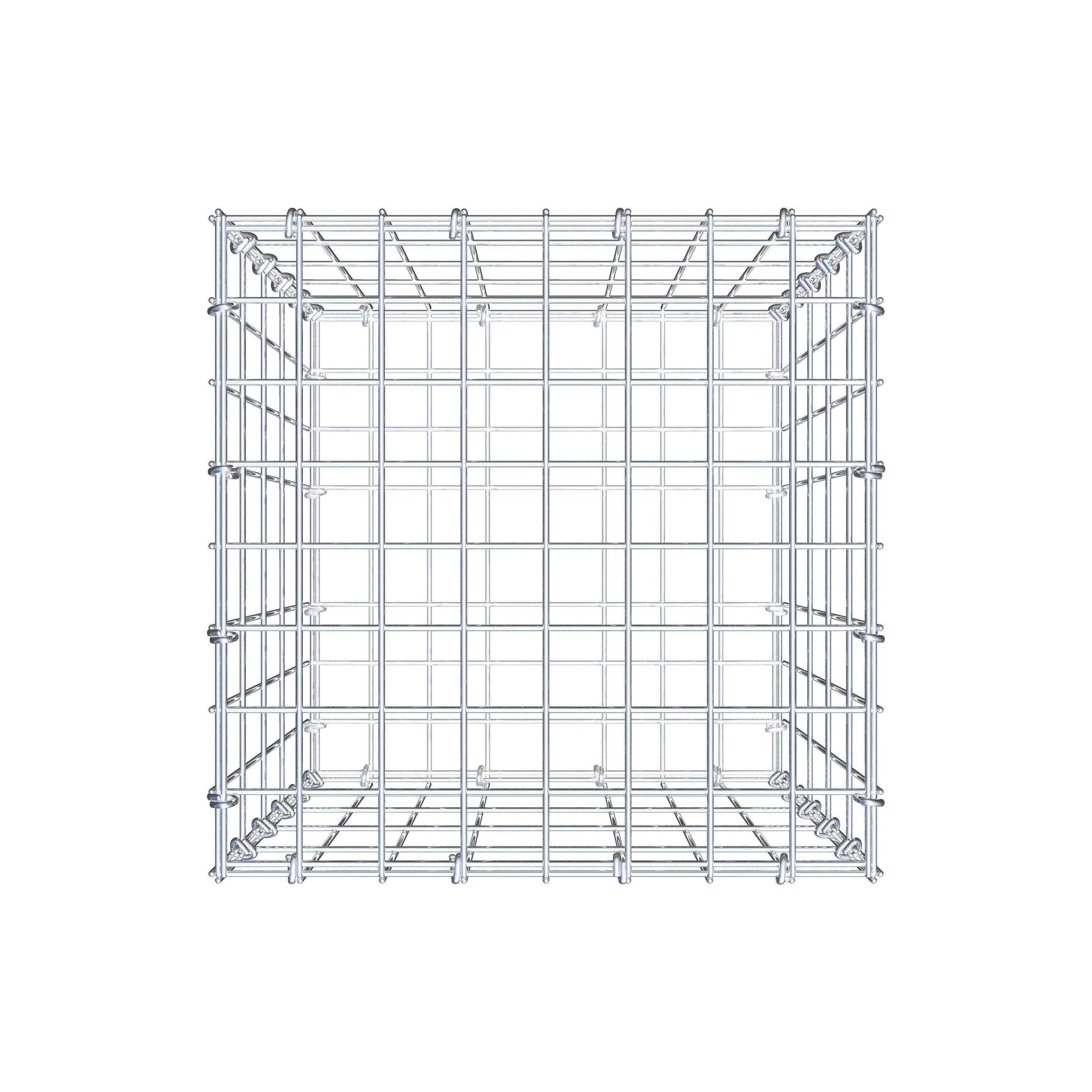 Gabião 50 cm x 40 cm x 40 cm (C x A x P), malhagem 5 cm x 10 cm, anel C