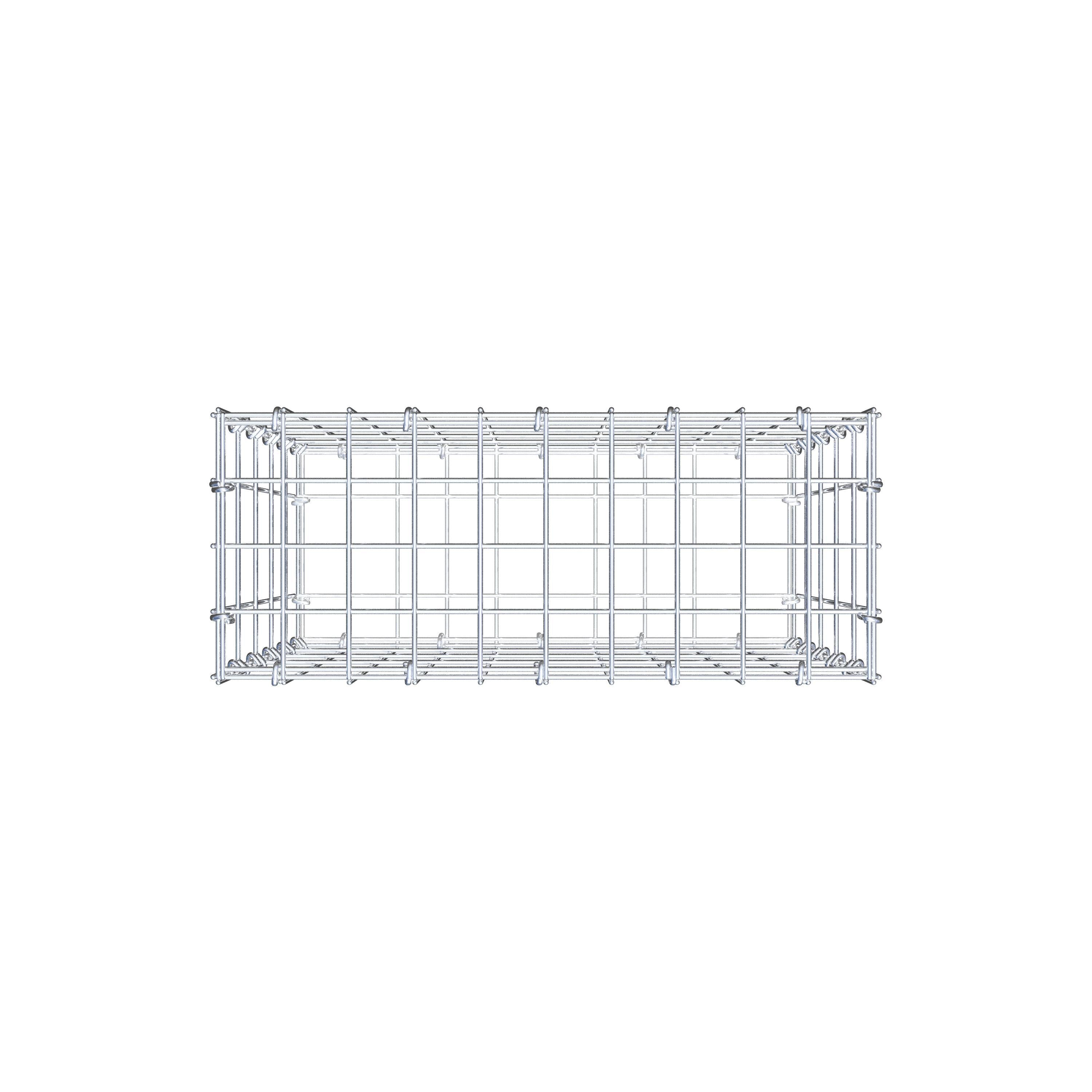Gabion 50 cm x 50 cm x 20 cm (L x H x D), maskestørrelse 5 cm x 10 cm, C-ring