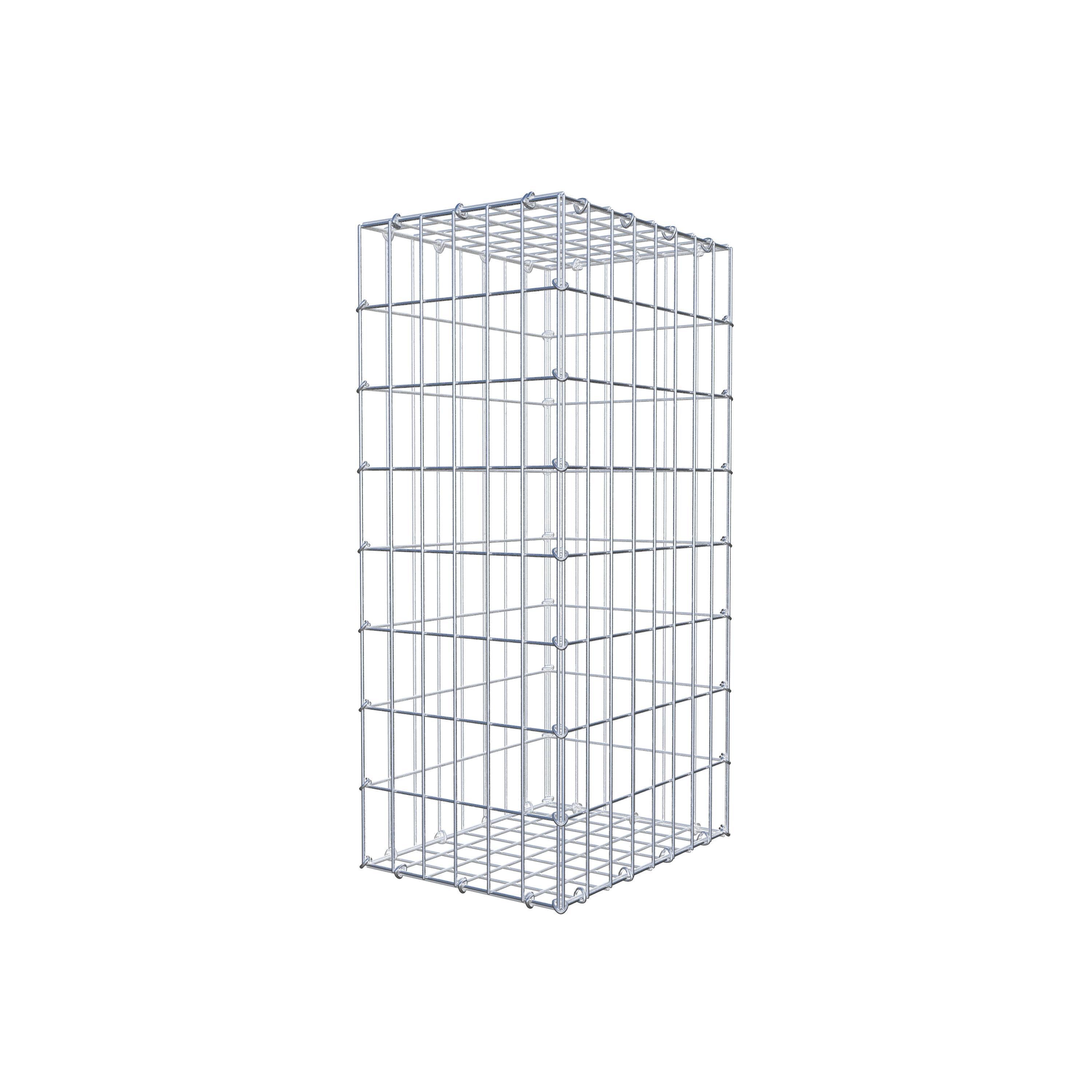Gabione 80 cm x 40 cm x 30 cm (L x H x T), Maschenweite 5 cm x 10 cm, C-Ring