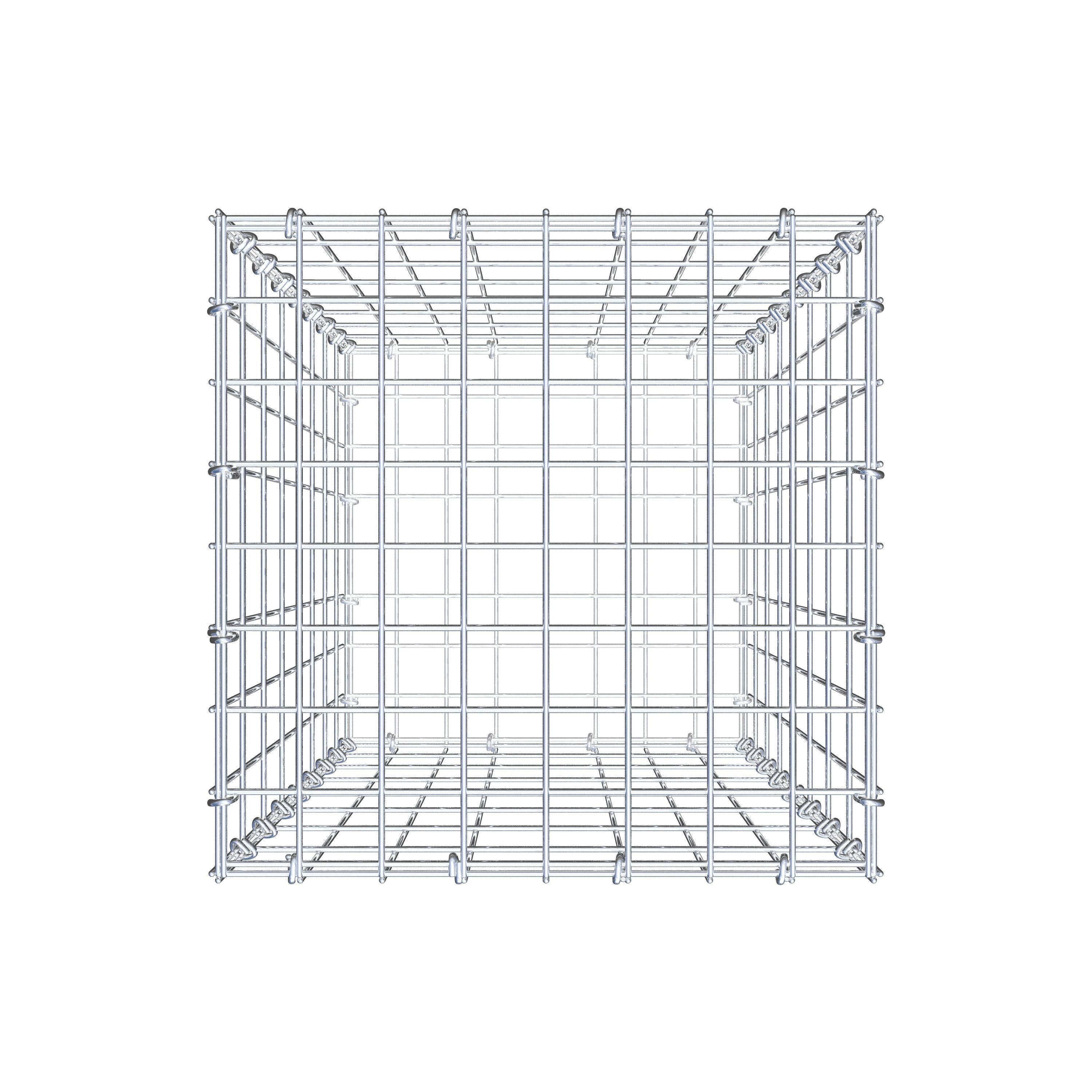 Gabion 80 cm x 40 cm x 40 cm (L x H x D), mesh size 5 cm x 10 cm, C-ring
