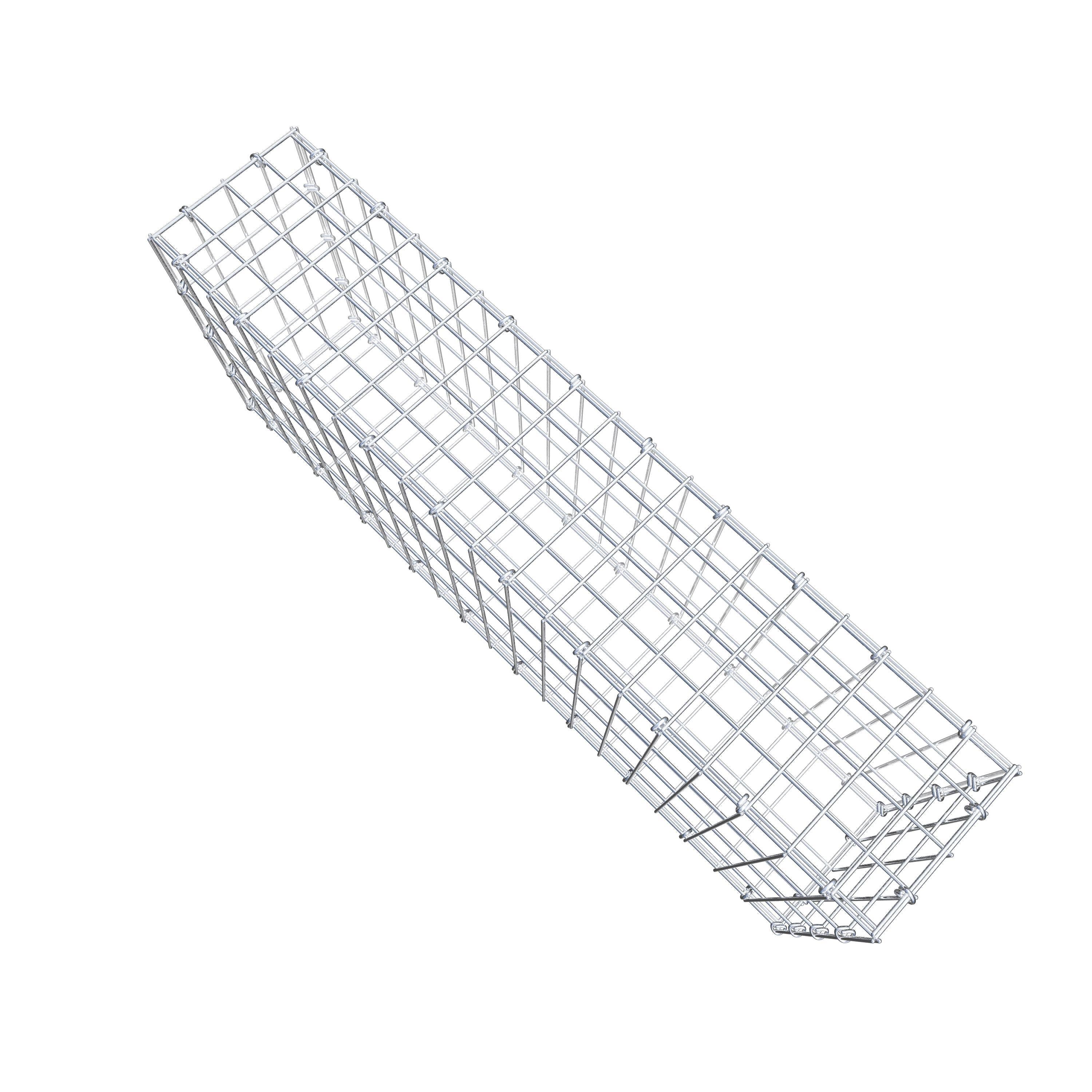 Gavión 100 cm x 40 cm x 20 cm (L x A x P), luz de malla 5 cm x 10 cm, anillo en C
