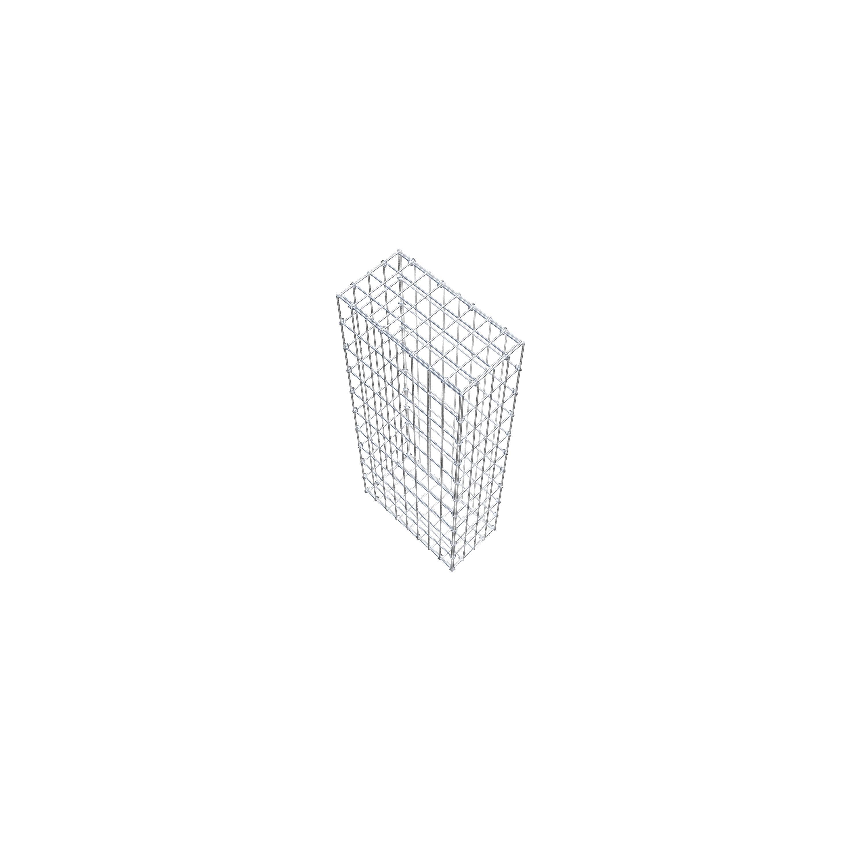 Gavión 100 cm x 40 cm x 20 cm (L x A x P), luz de malla 5 cm x 10 cm, anillo en C