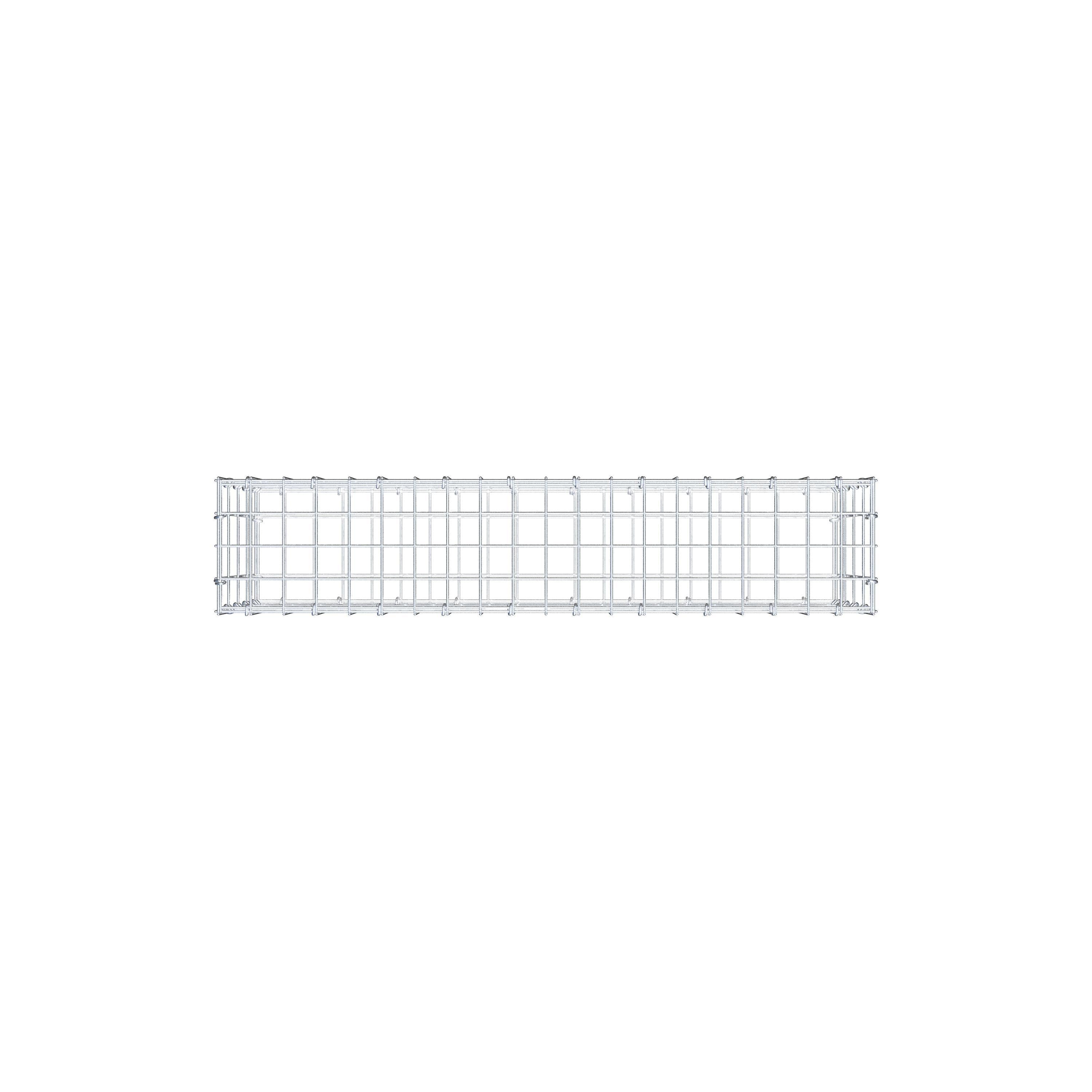 Gavión 100 cm x 40 cm x 20 cm (L x A x P), luz de malla 5 cm x 10 cm, anillo en C