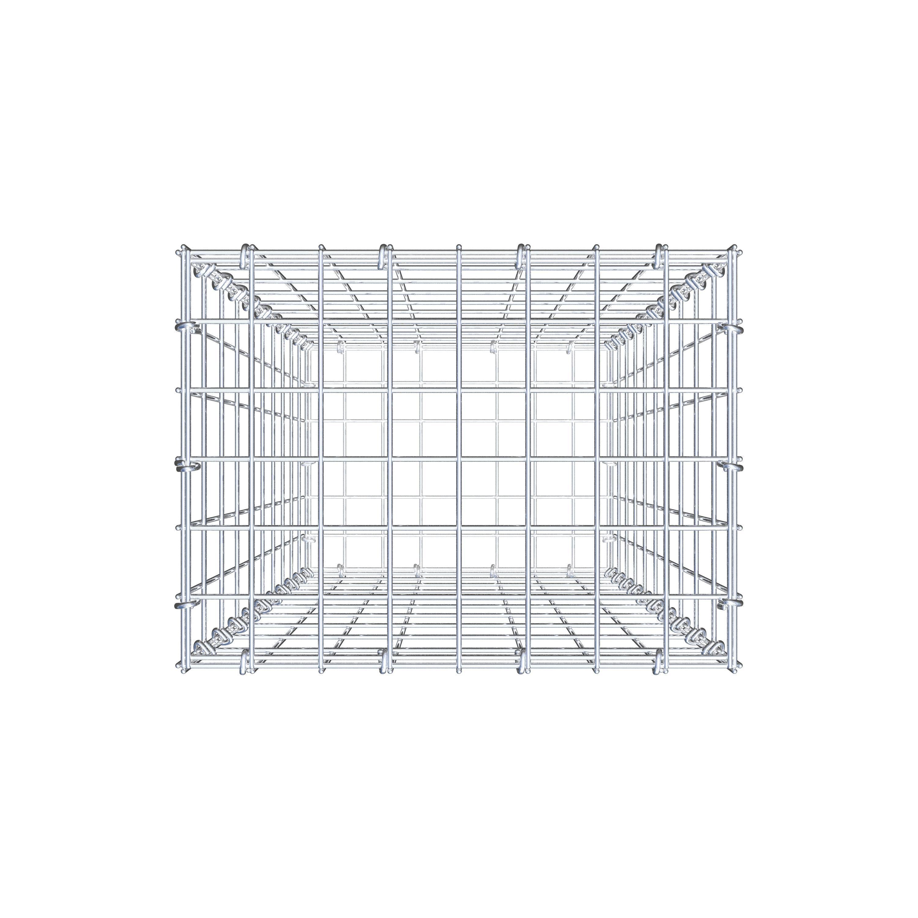 Schanskorf 100 cm x 40 cm x 30 cm (L x H x D), maaswijdte 5 cm x 10 cm, C-ring