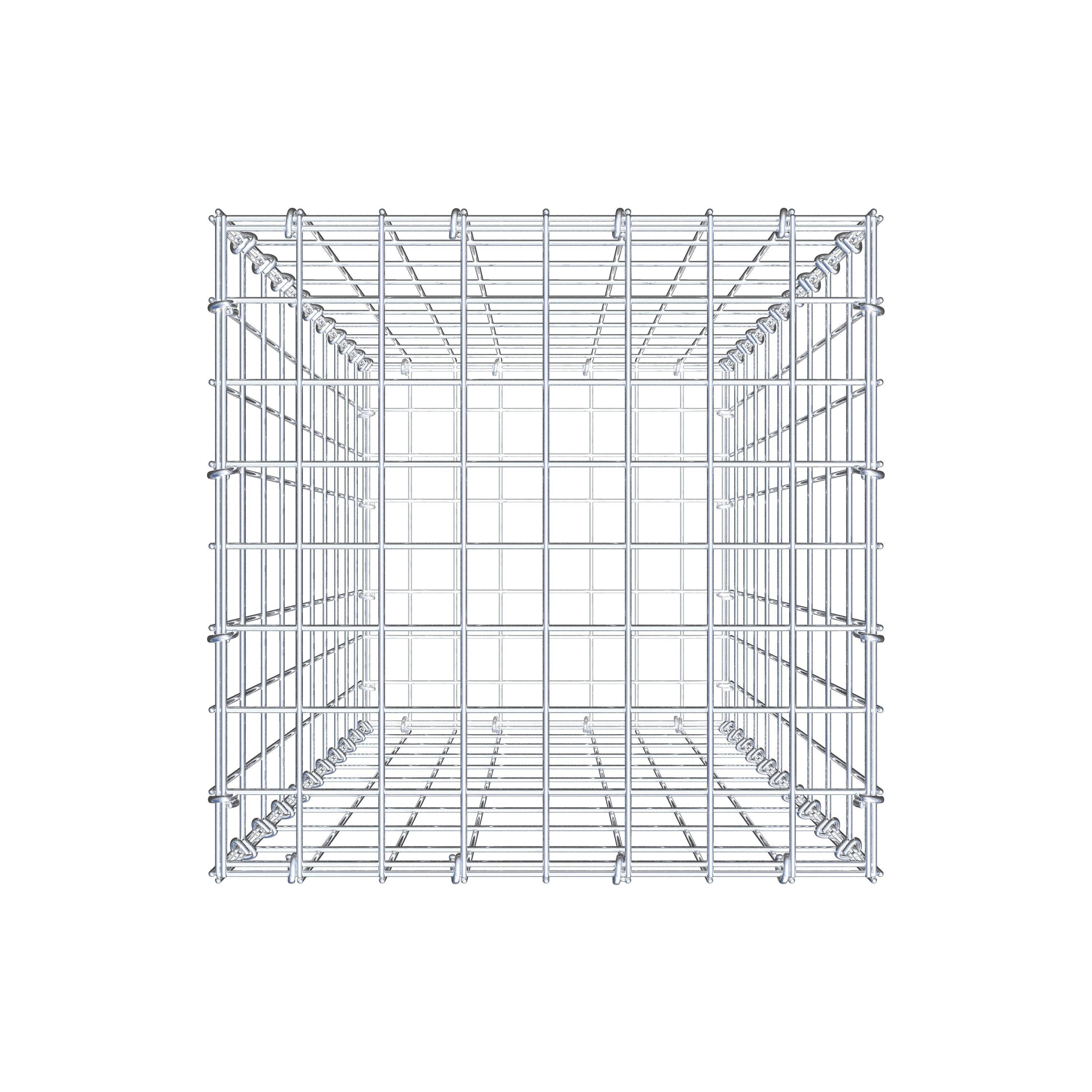 Schanskorf 100 cm x 40 cm x 40 cm (L x H x D), maaswijdte 5 cm x 10 cm, C-ring
