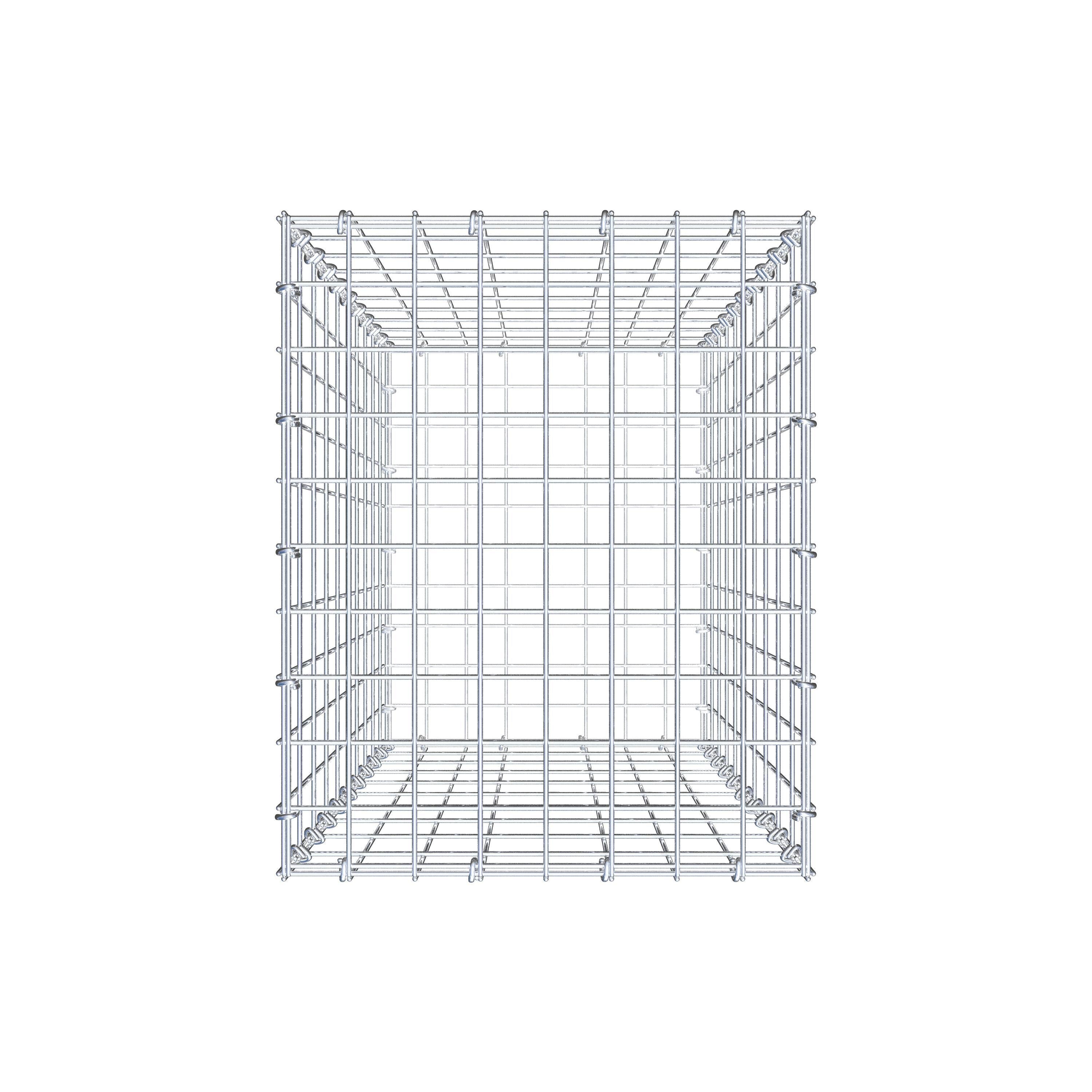 Schanskorf 100 cm x 40 cm x 50 cm (L x H x D), maaswijdte 5 cm x 10 cm, C-ring
