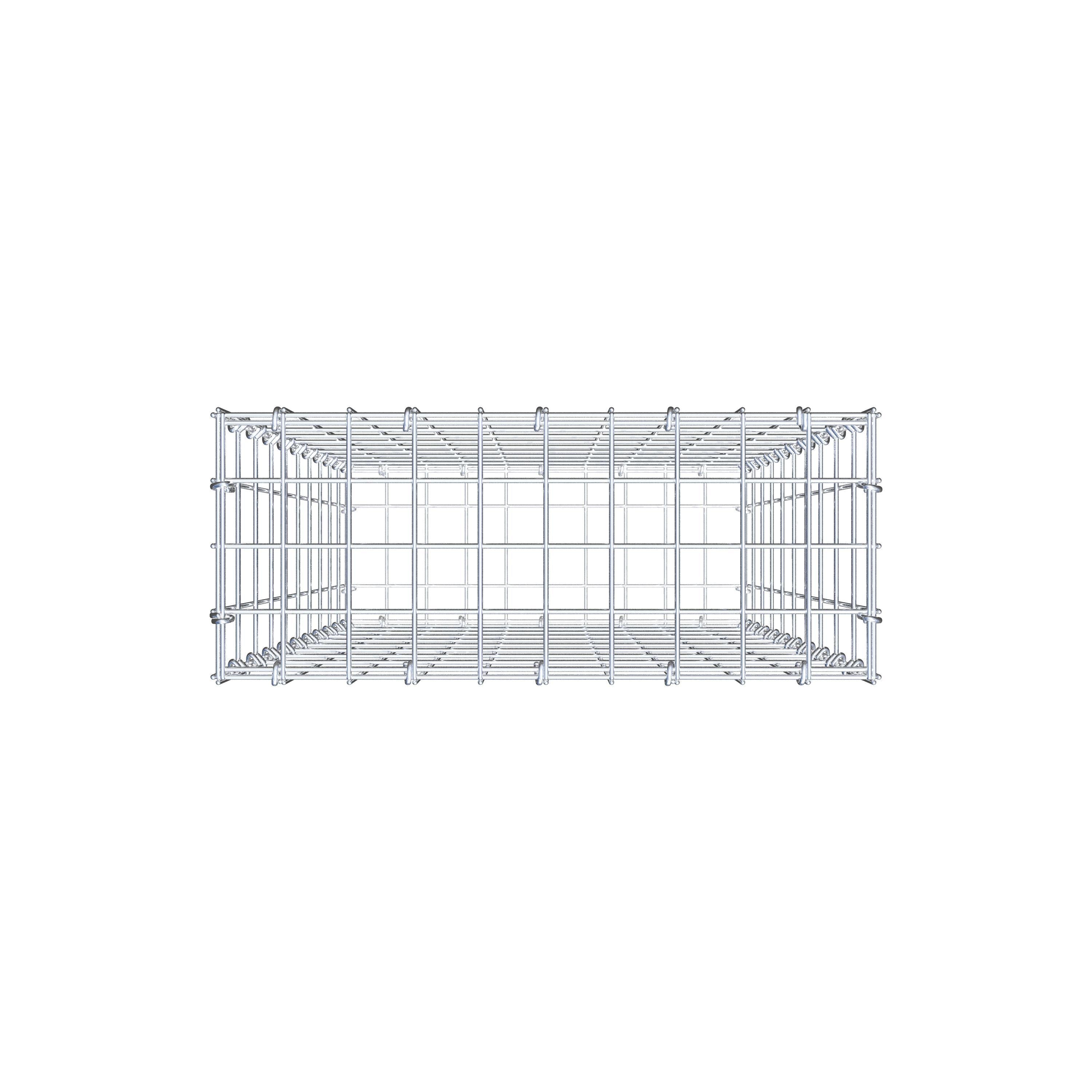 Gabione 100 cm x 50 cm x 20 cm (L x H x T), Maschenweite 5 cm x 10 cm, C-Ring