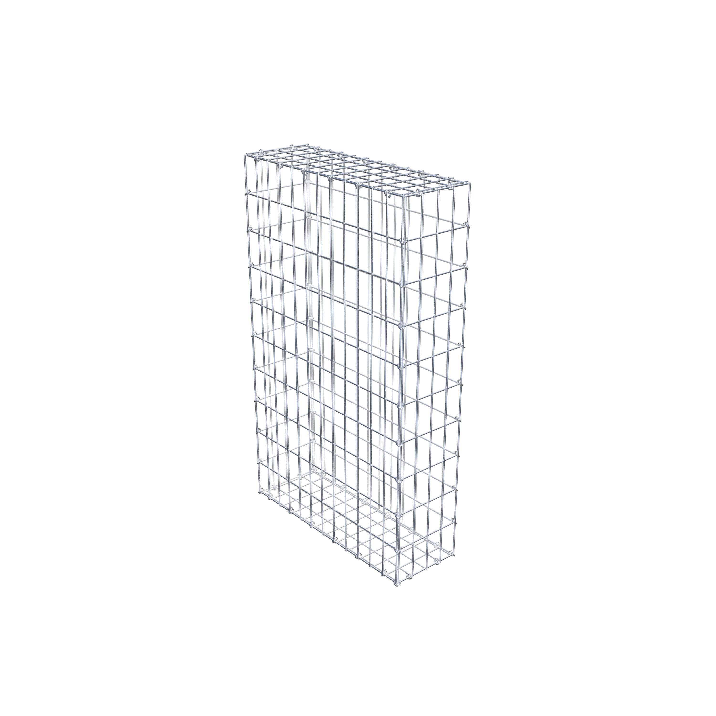 Gabbione 100 cm x 60 cm x 20 cm (L x H x P), maglia 5 cm x 10 cm, anello a C