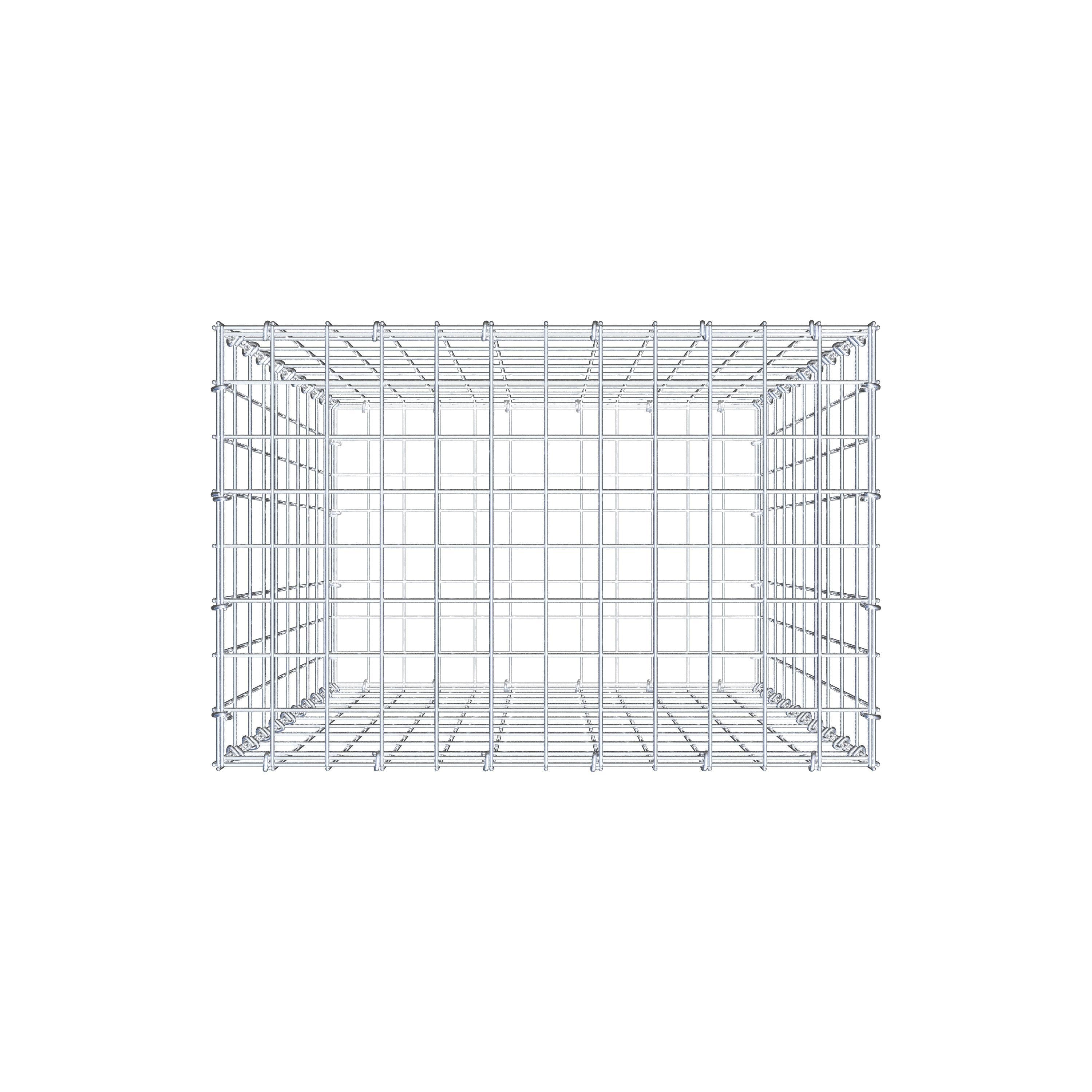 Gabion 100 cm x 60 cm x 40 cm (L x H x D), mesh size 5 cm x 10 cm, C-ring