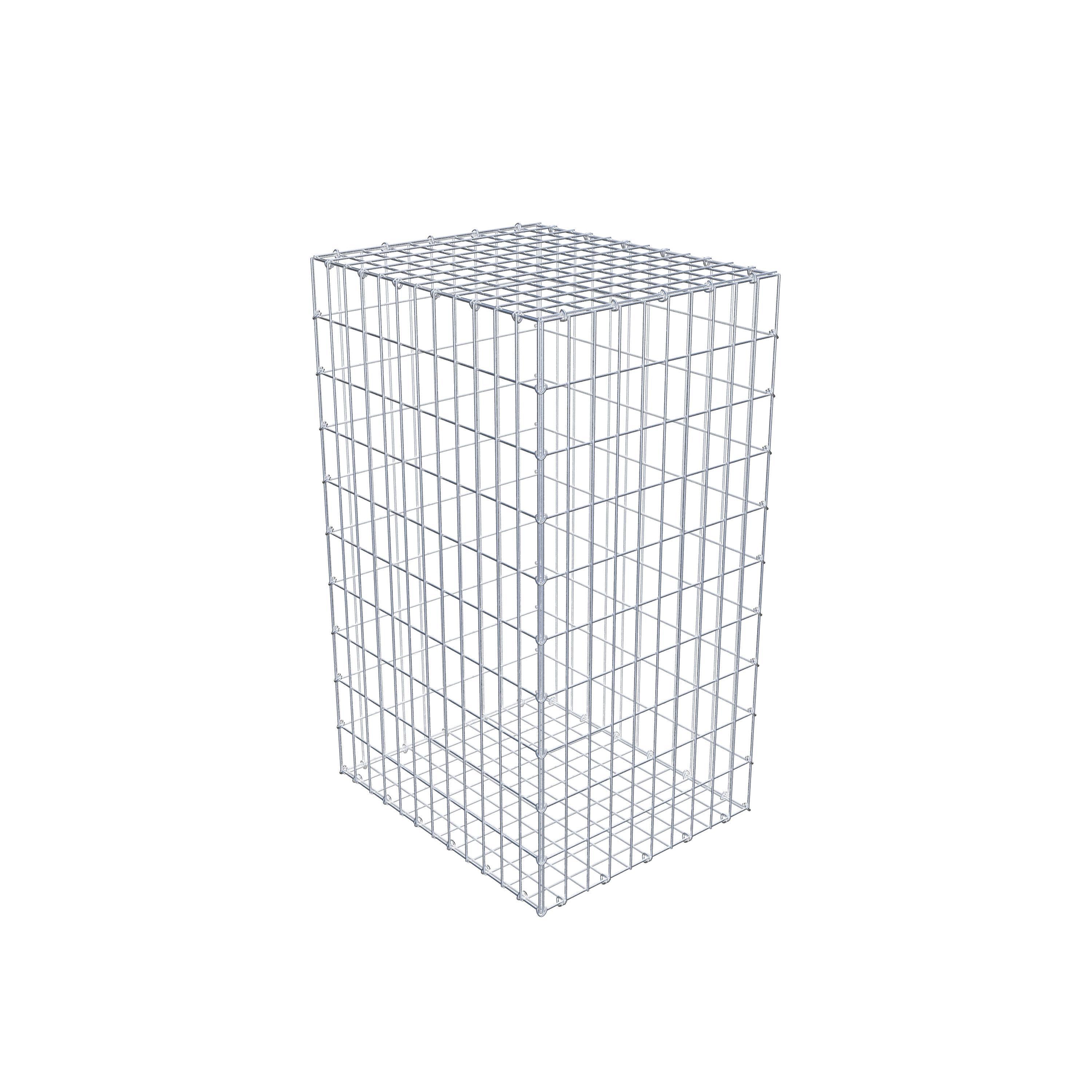 Gavión 100 cm x 60 cm x 50 cm (L x A x P), luz de malla 5 cm x 10 cm, anillo en C