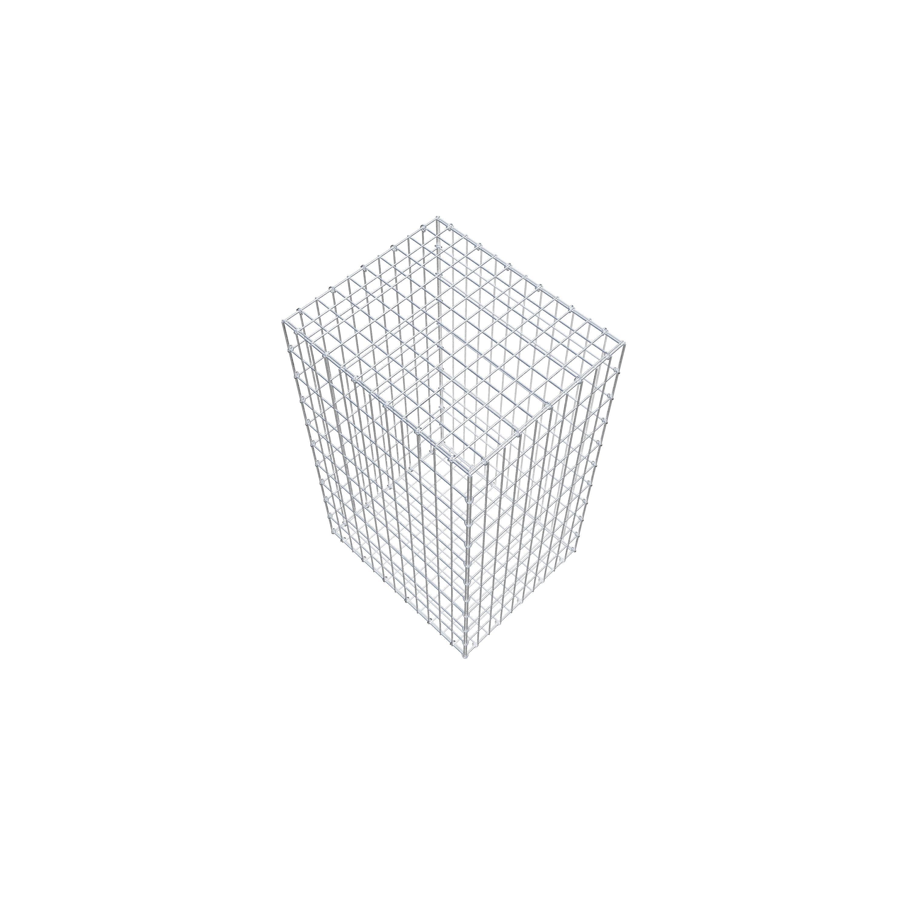 Gavión 100 cm x 60 cm x 50 cm (L x A x P), luz de malla 5 cm x 10 cm, anillo en C