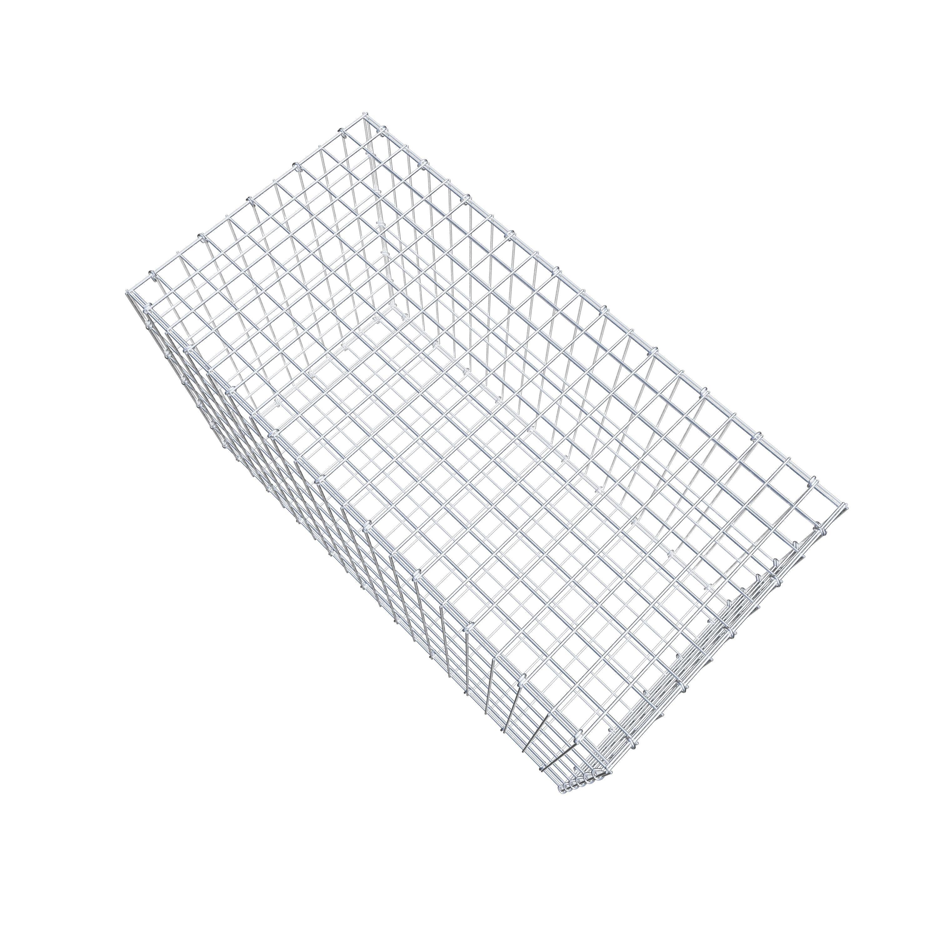 Gavión 100 cm x 60 cm x 50 cm (L x A x P), luz de malla 5 cm x 10 cm, anillo en C