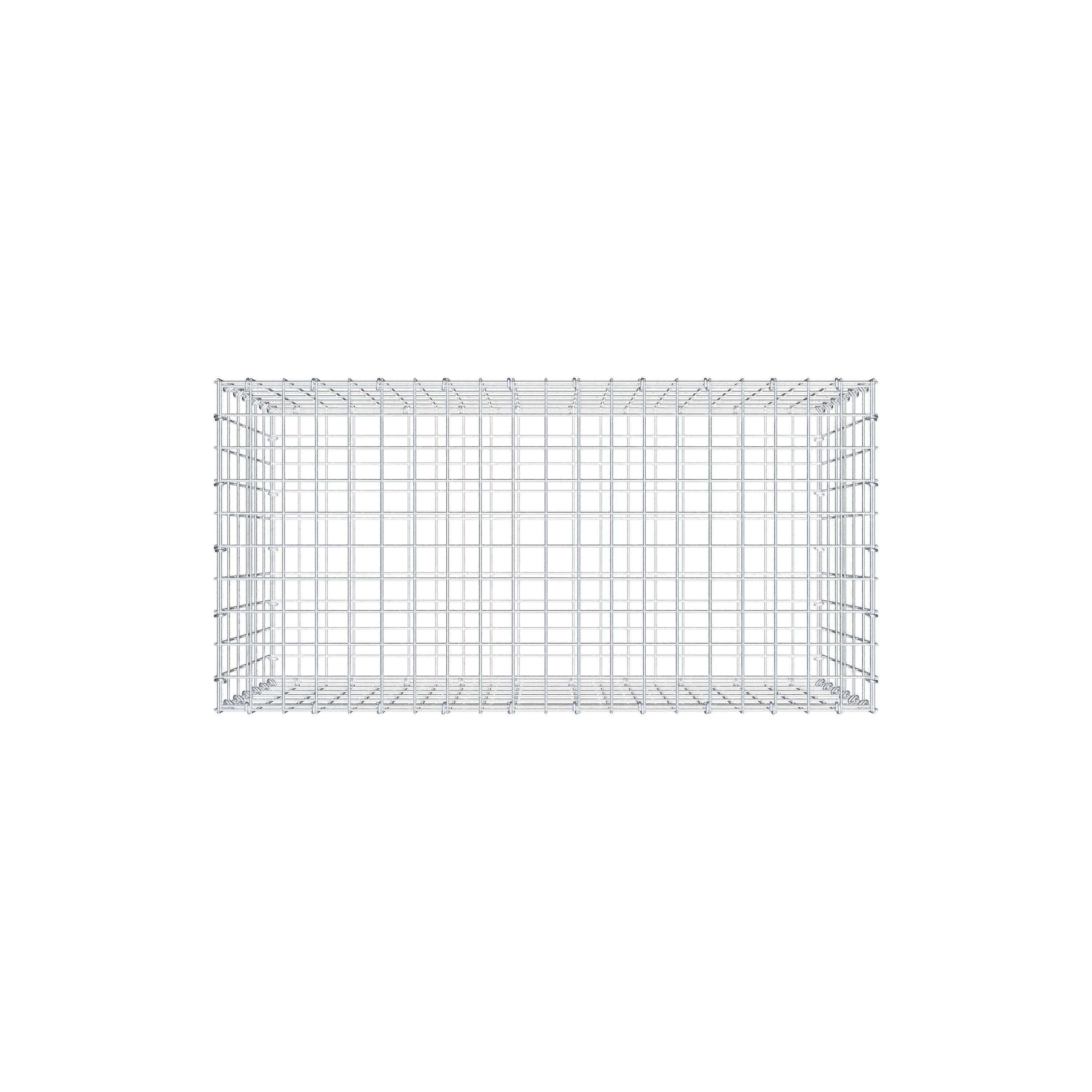 Gavión 100 cm x 60 cm x 50 cm (L x A x P), luz de malla 5 cm x 10 cm, anillo en C