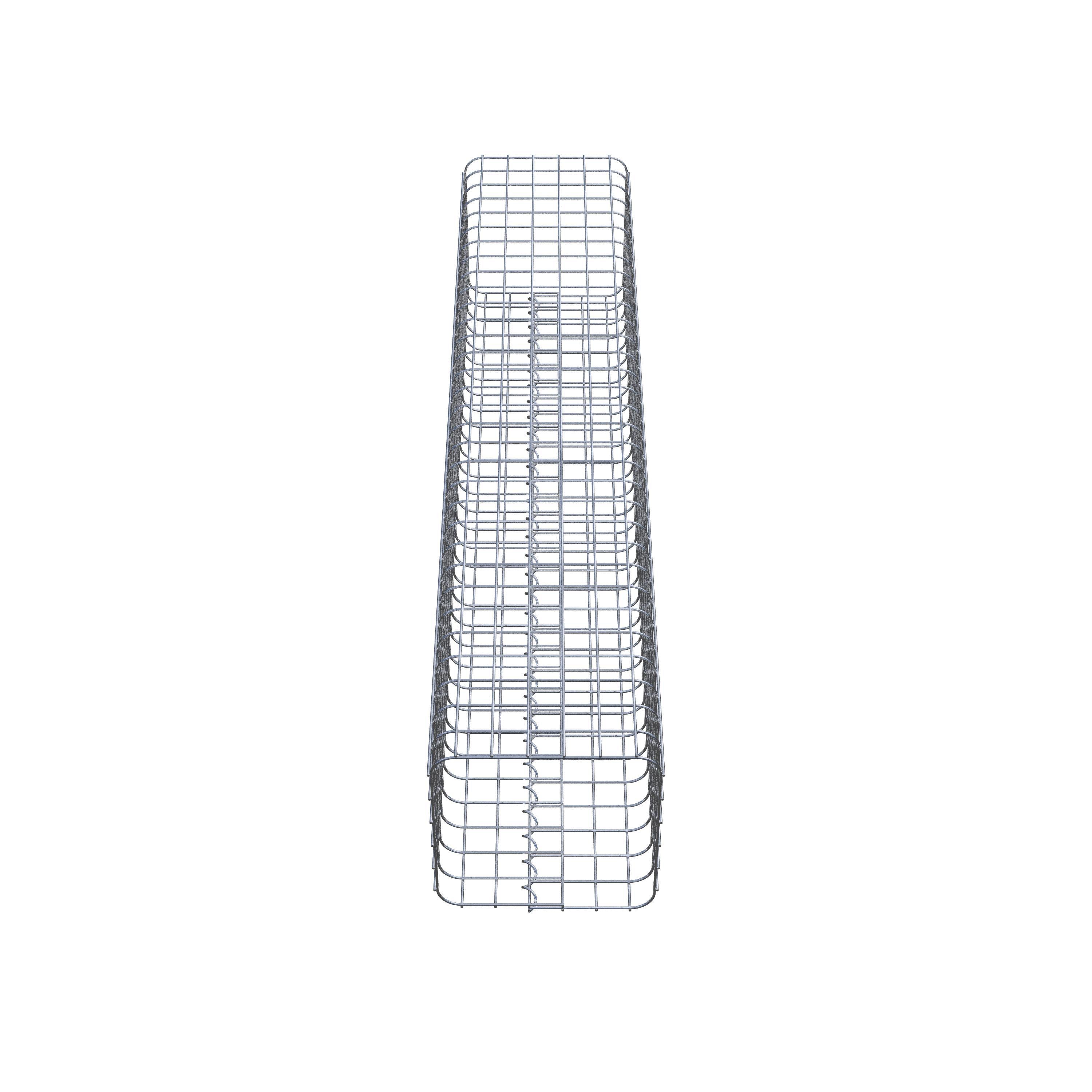 Schanskorfzuil hoekig 32 cm x 32 cm, 160 cm hoog, MW 5 cm x 5 cm
