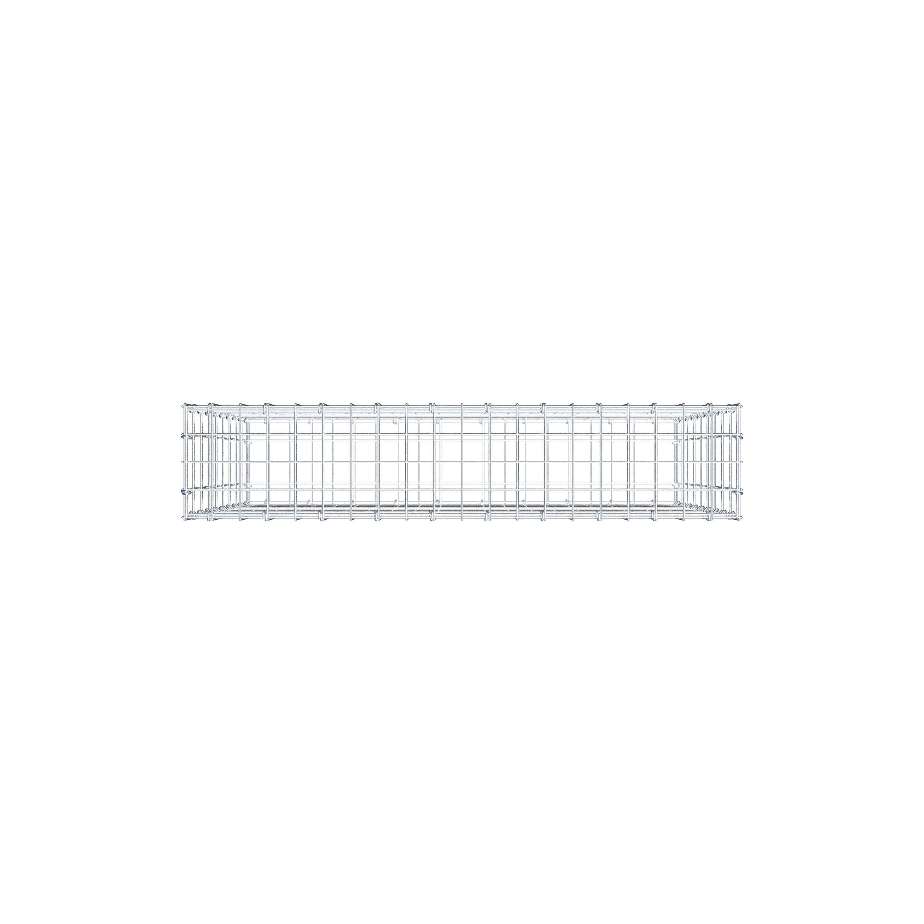 Schanskorf 100 cm x 90 cm x 20 cm (L x H x D), maaswijdte 5 cm x 10 cm, C-ring