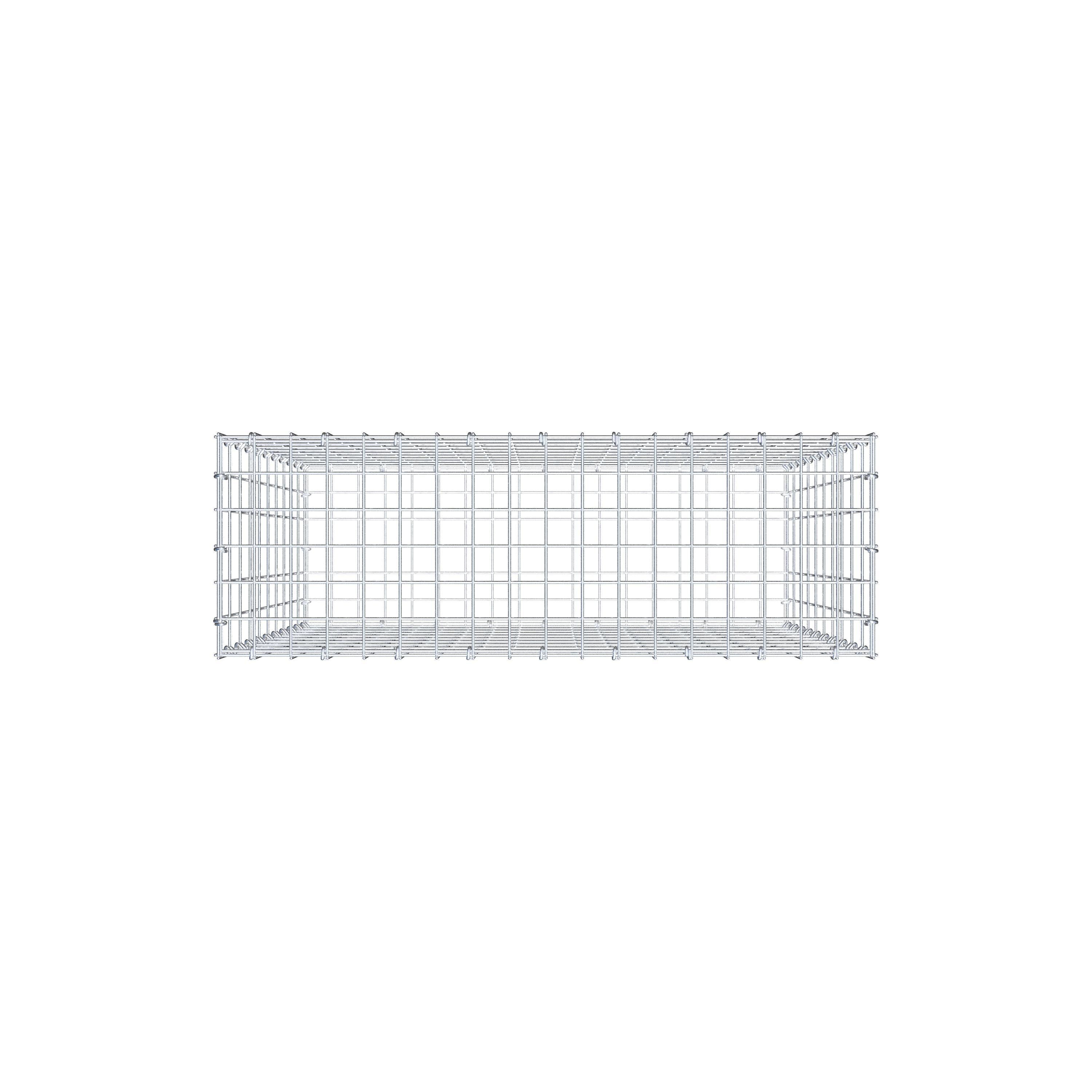 Schanskorf 100 cm x 90 cm x 30 cm (L x H x D), maaswijdte 5 cm x 10 cm, C-ring