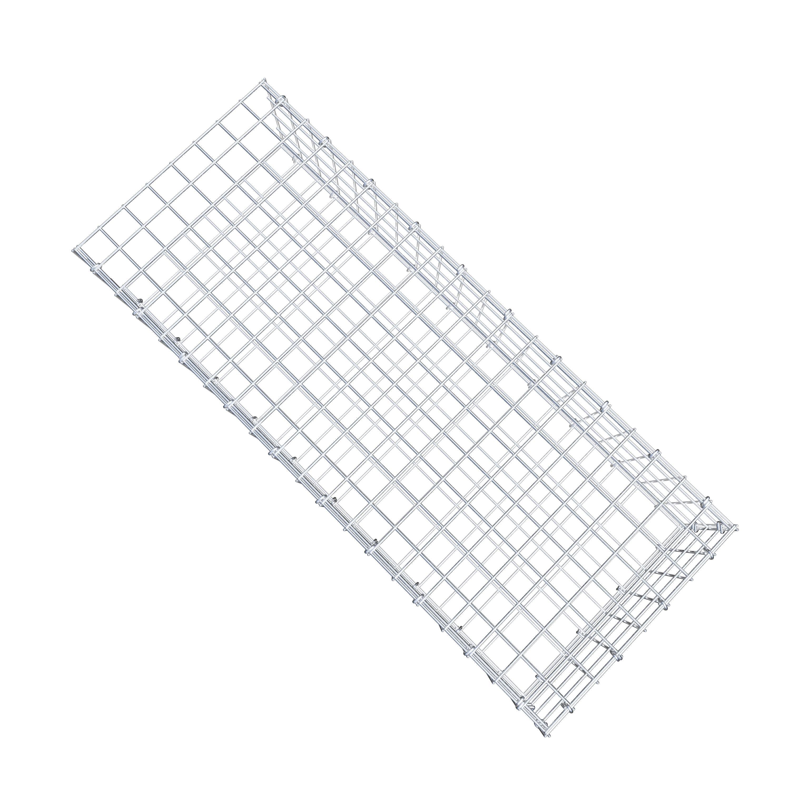 Gavión complementario de tipo 2 100 cm x 20 cm x 40 cm (largo x alto x fondo), malla 5 cm x 5 cm, anillo en C