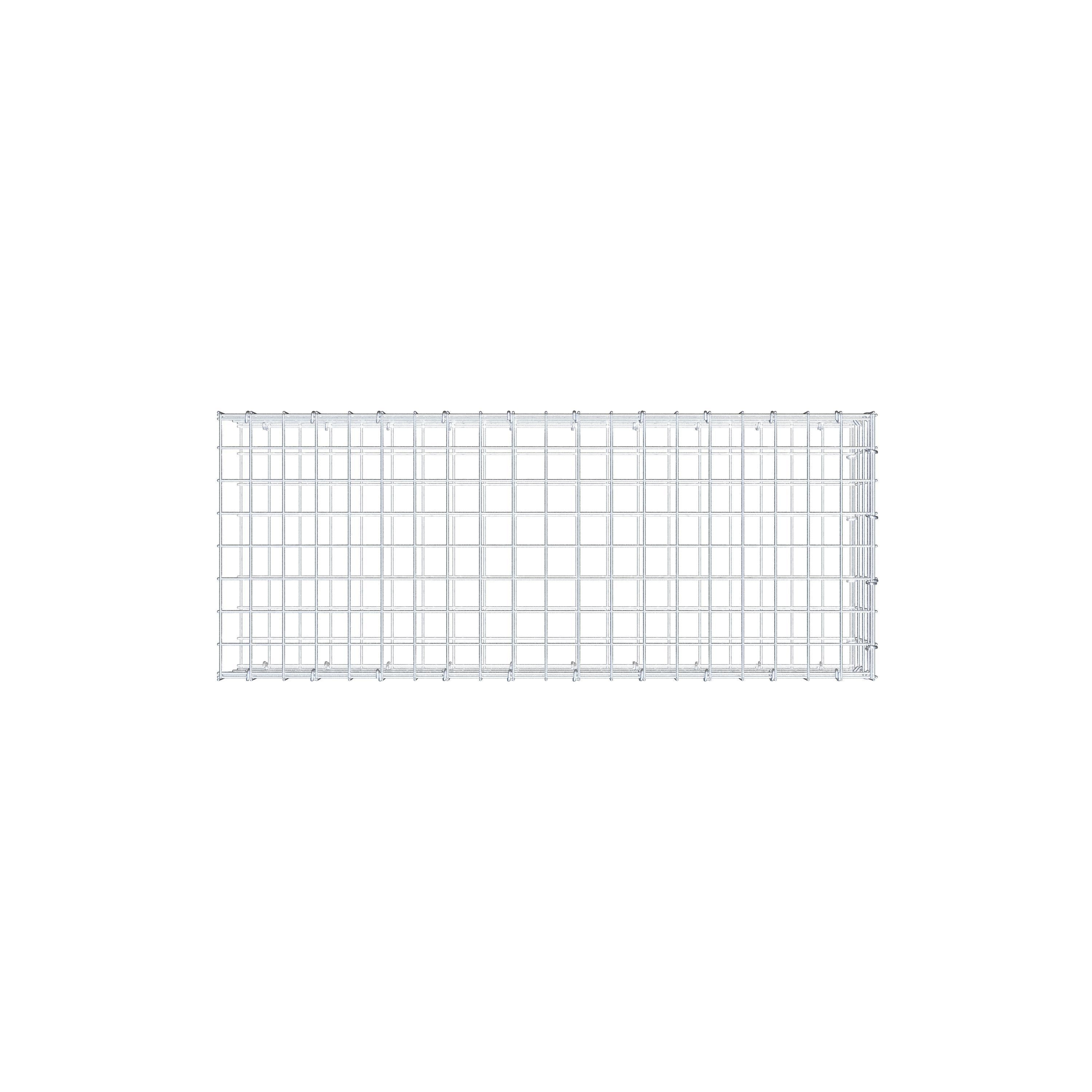 Gavión complementario de tipo 2 100 cm x 20 cm x 40 cm (largo x alto x fondo), malla 5 cm x 5 cm, anillo en C
