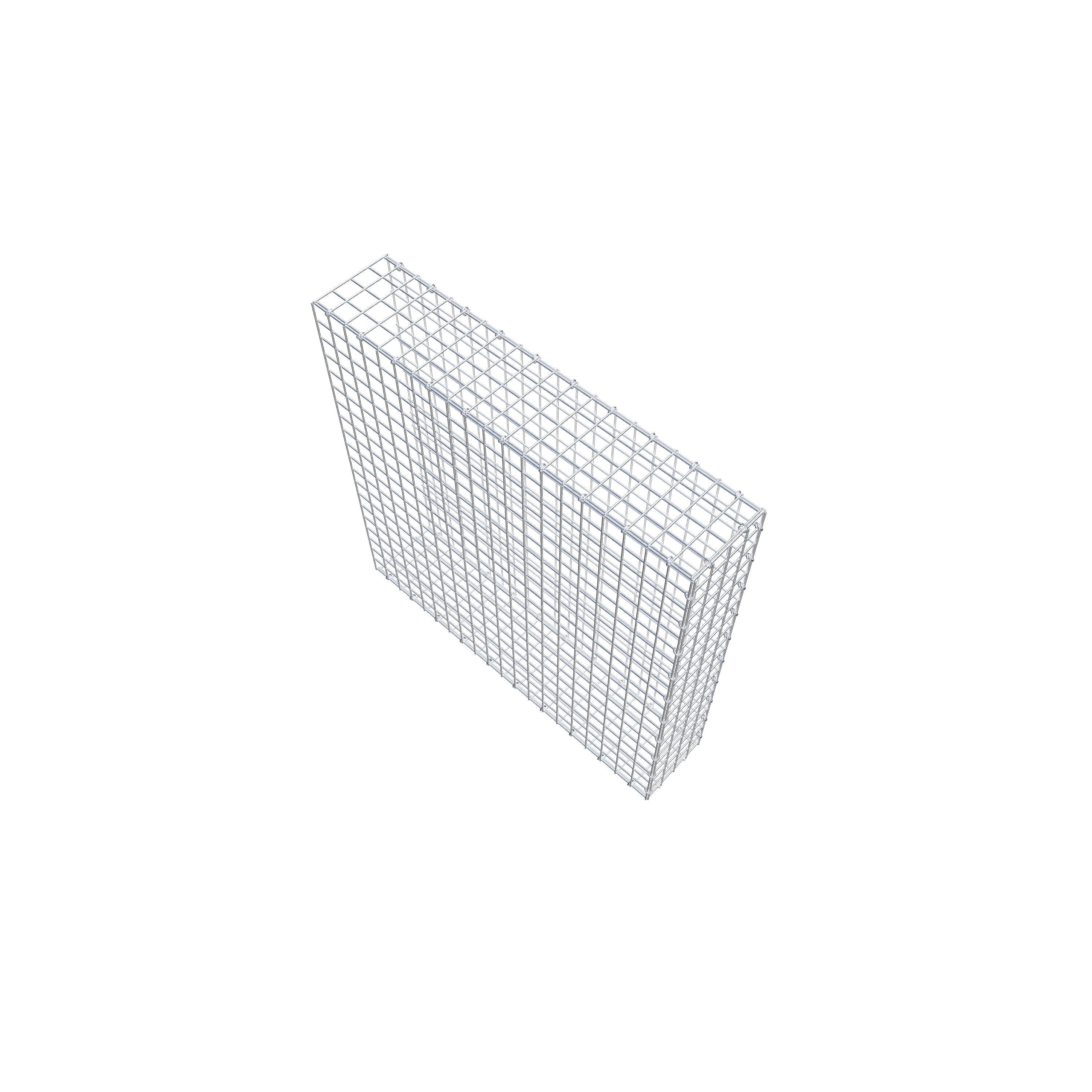 Bevestigbare schanskorf type 2 100 cm x 100 cm x 20 cm (L x H x D), maaswijdte 5 cm x 5 cm, C-ring