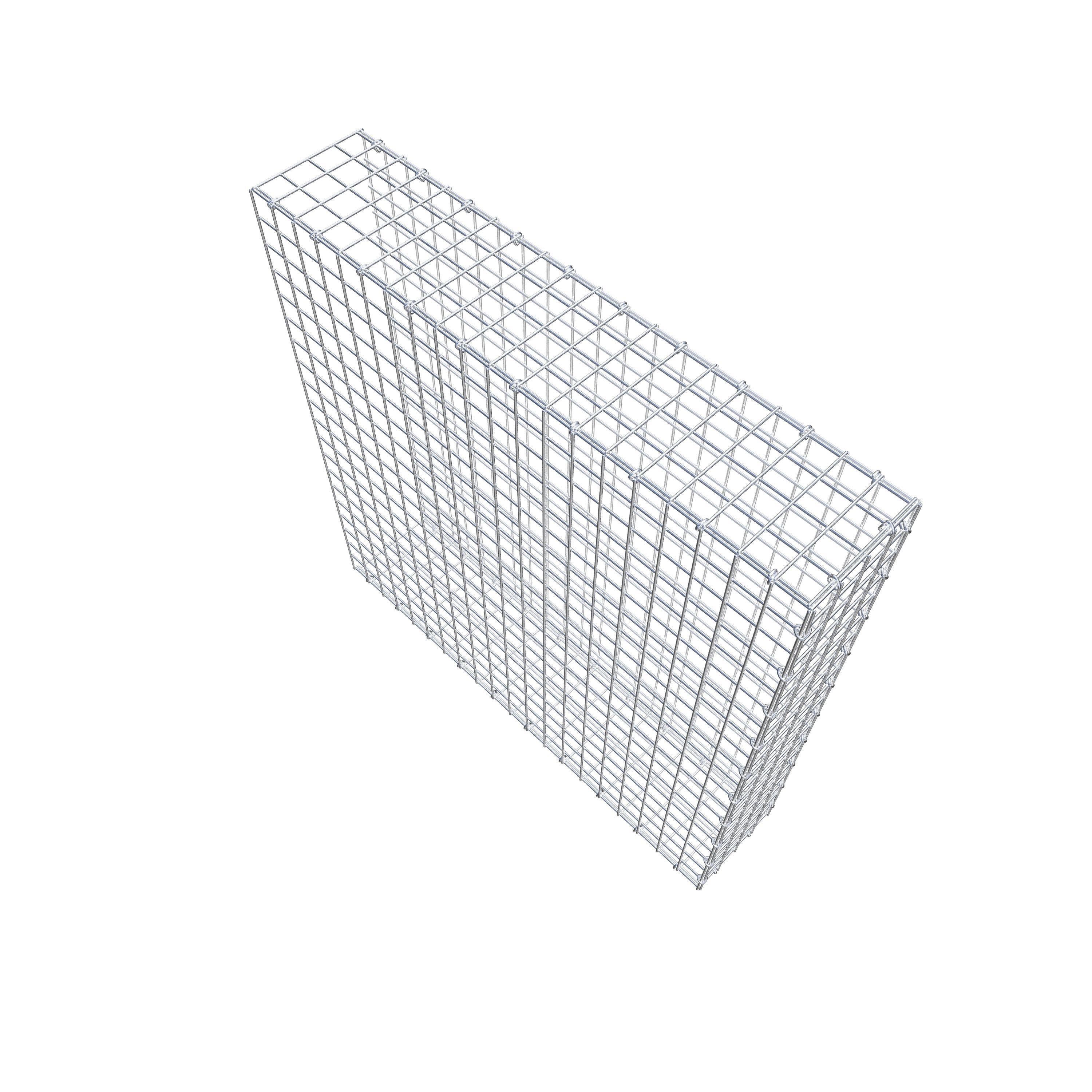 Bevestigbare schanskorf type 2 100 cm x 100 cm x 20 cm (L x H x D), maaswijdte 5 cm x 5 cm, C-ring