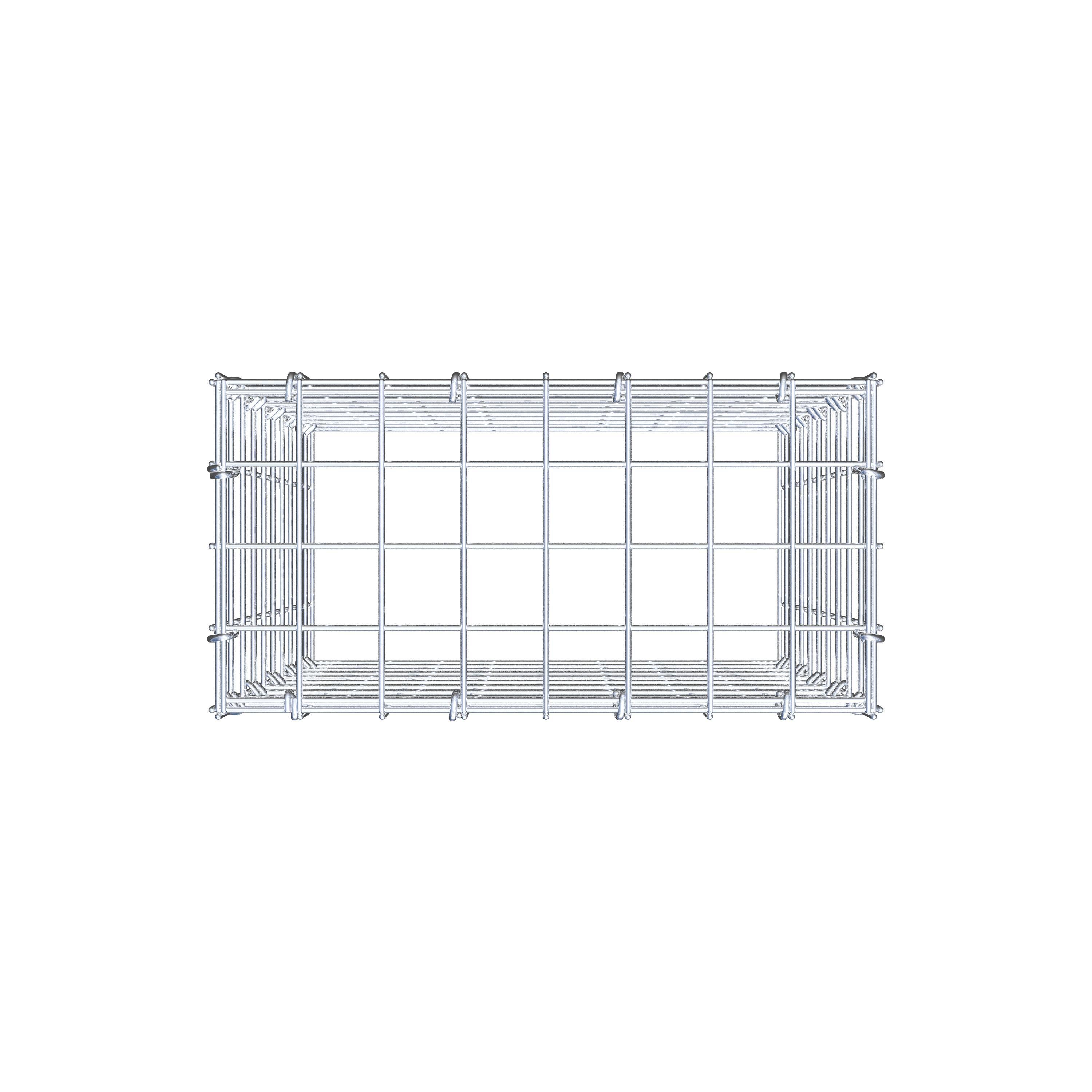 Mounted gabion type 3 50 cm x 40 cm x 20 cm (L x H x D), mesh size 5 cm x 5 cm, C-ring