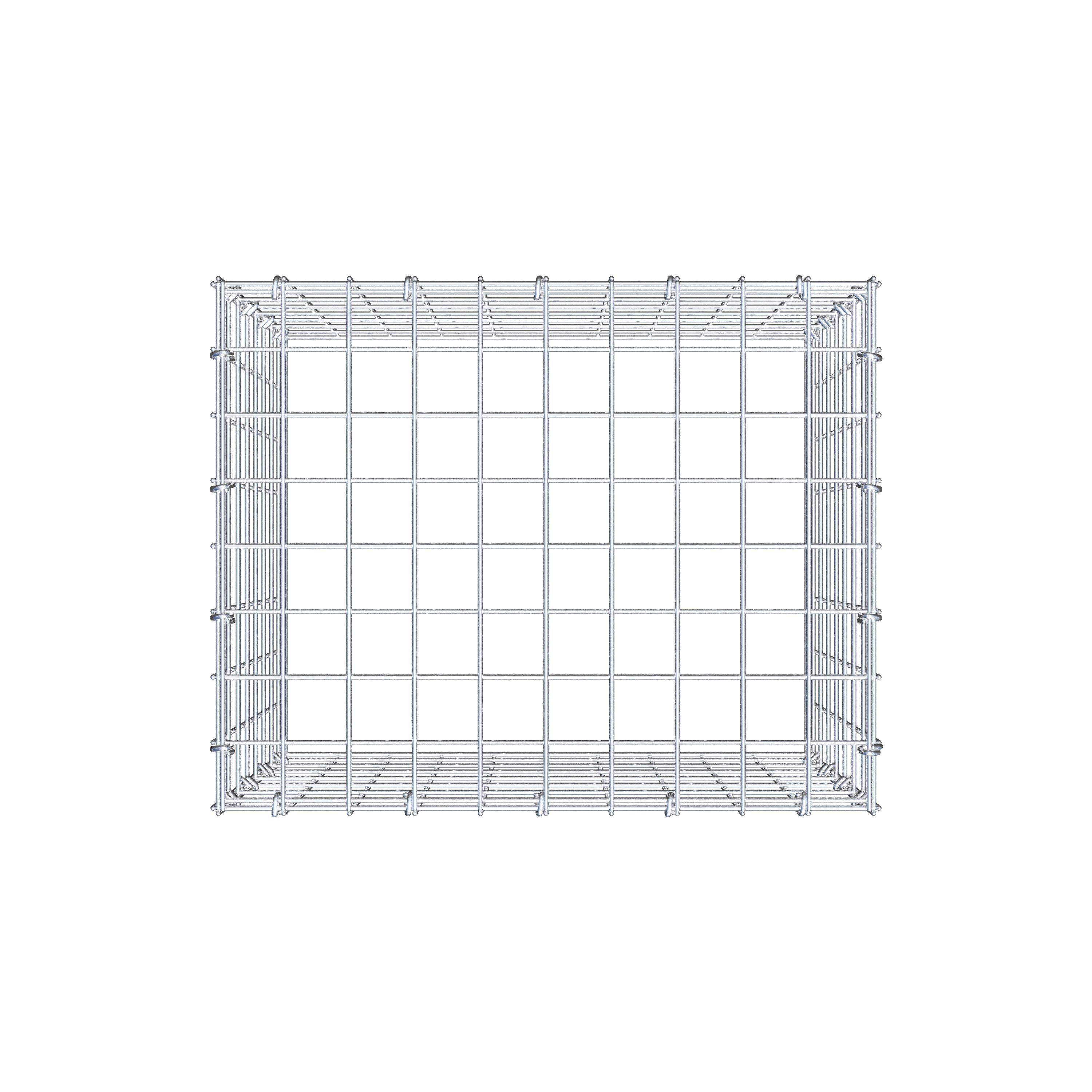 Mounted gabion type 3 50 cm x 40 cm x 40 cm (L x H x D), mesh size 5 cm x 5 cm, C-ring