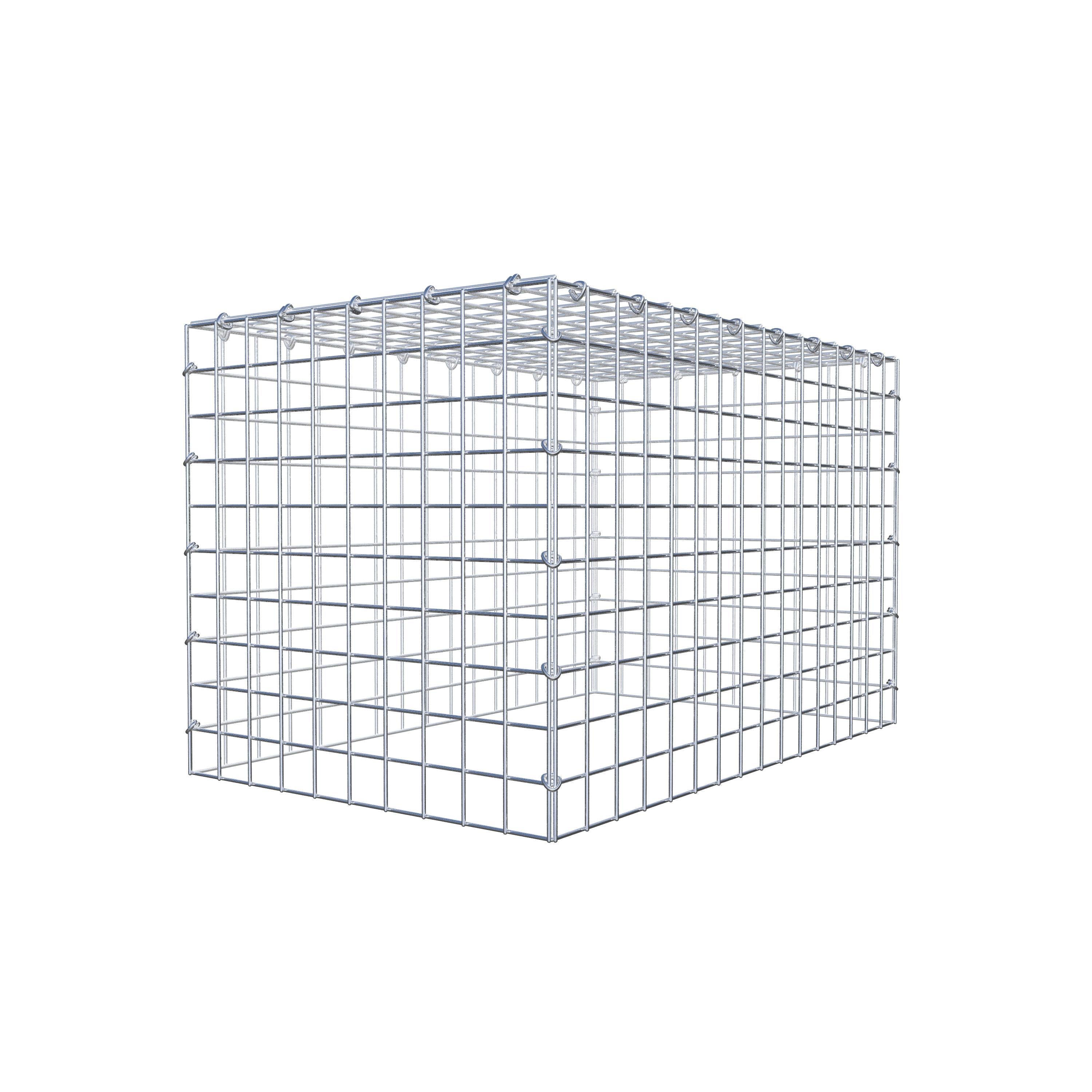 Mounted gabion type 3 80 cm x 50 cm x 50 cm (L x H x D), mesh size 5 cm x 5 cm, C-ring