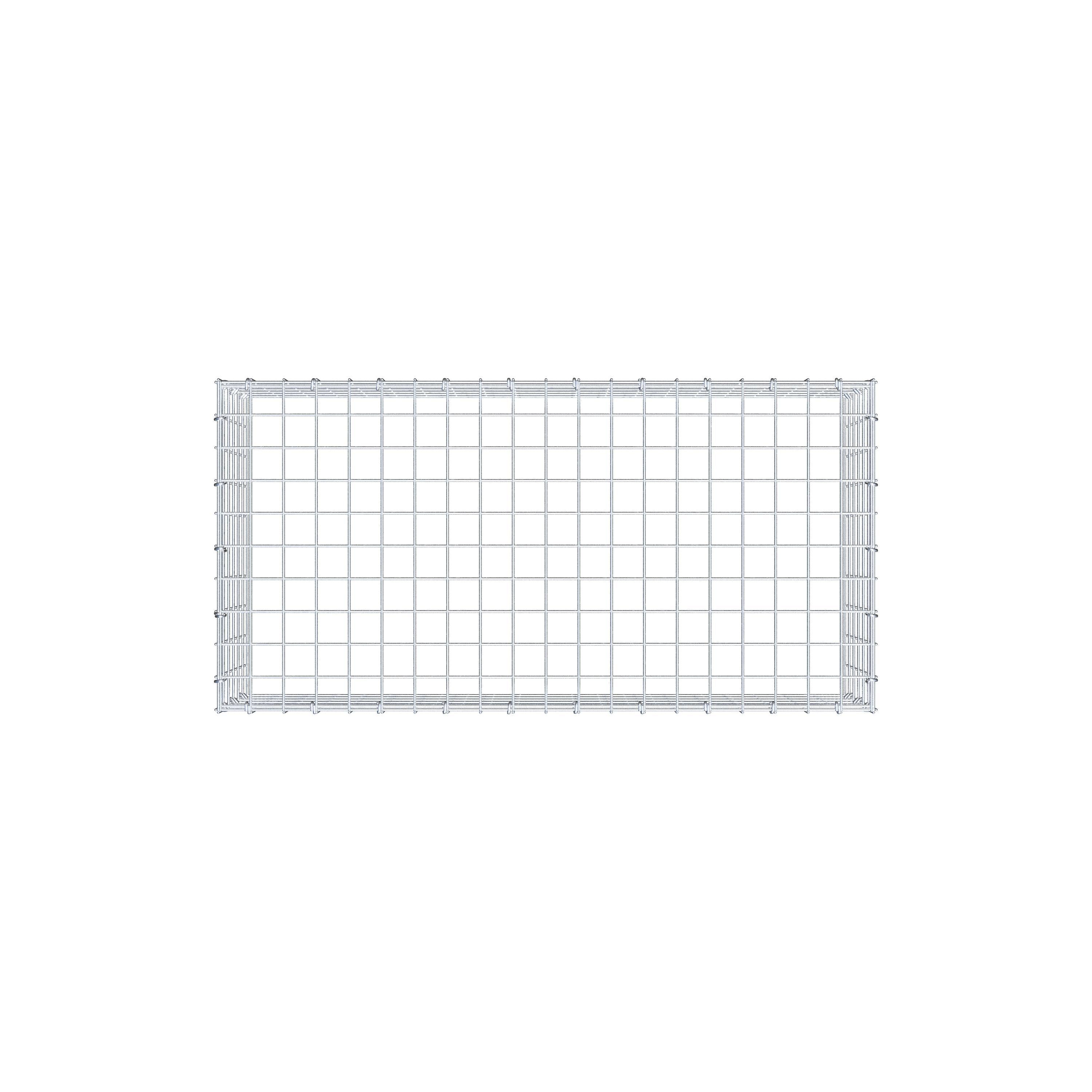 Mounted gabion type 3 100 cm x 30 cm x 50 cm (L x H x D), mesh size 5 cm x 5 cm, C-ring