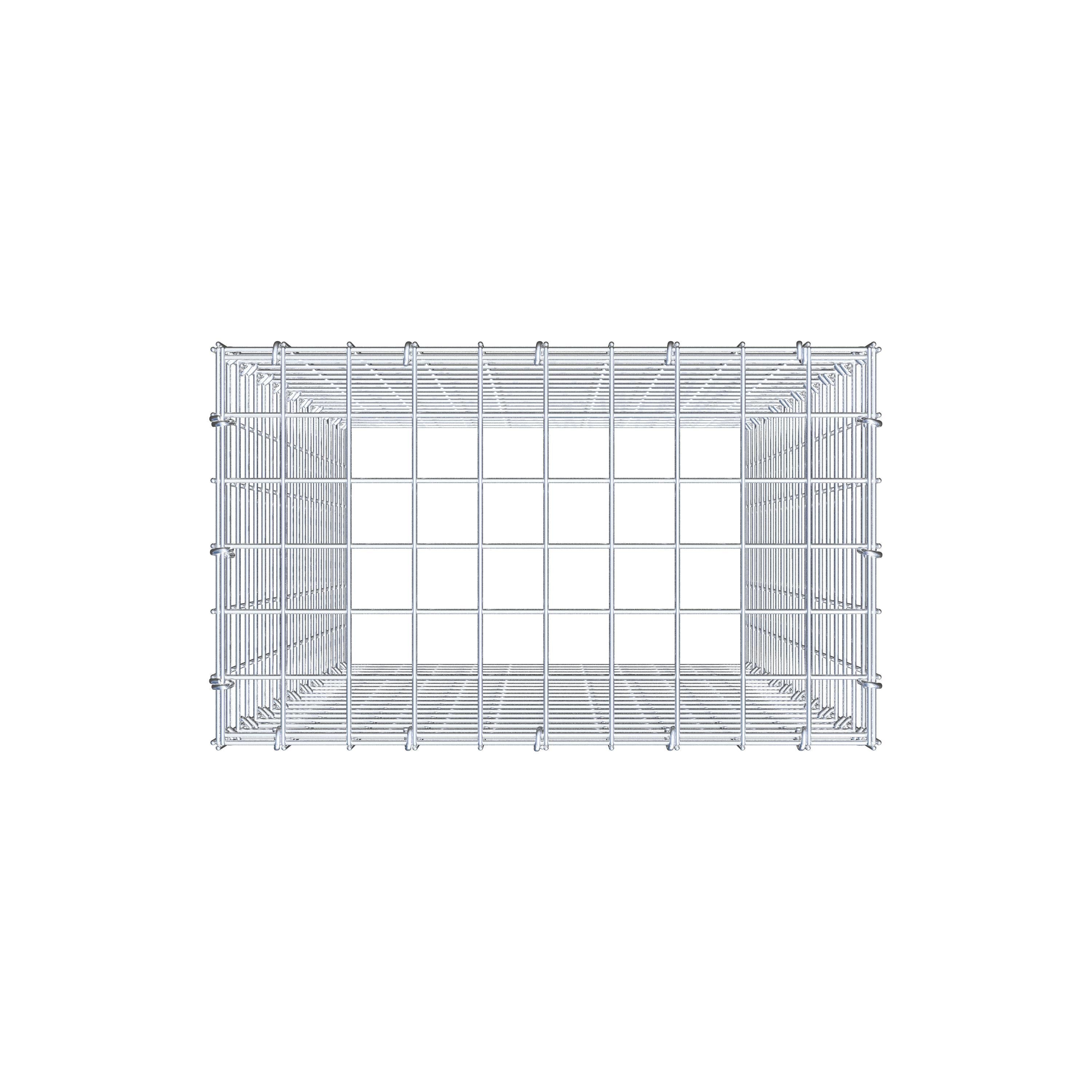 Mounted gabion type 3 100 cm x 50 cm x 30 cm (L x H x D), mesh size 5 cm x 5 cm, C-ring