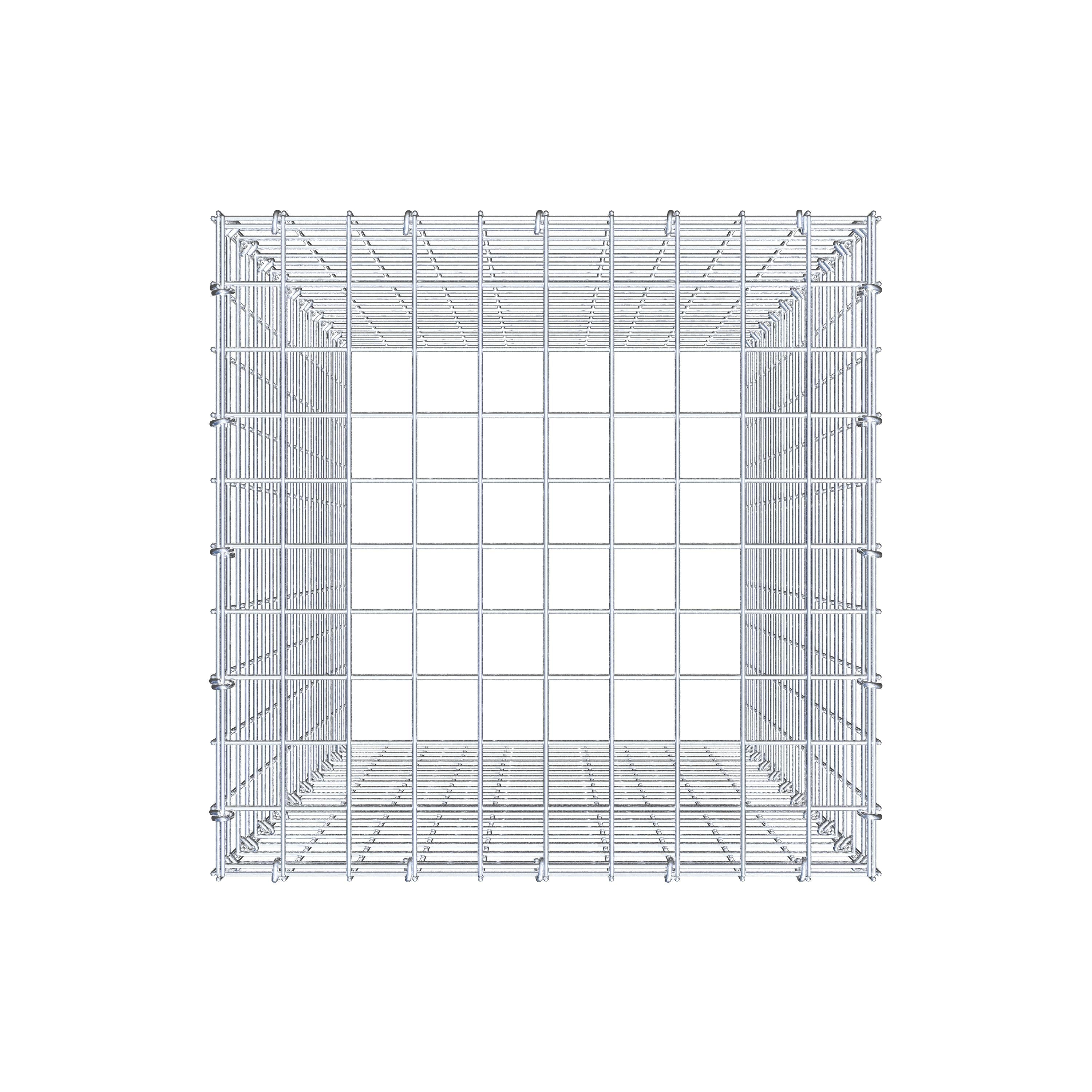 Mounted gabion type 3 100 cm x 50 cm x 50 cm (L x H x D), mesh size 5 cm x 5 cm, C-ring