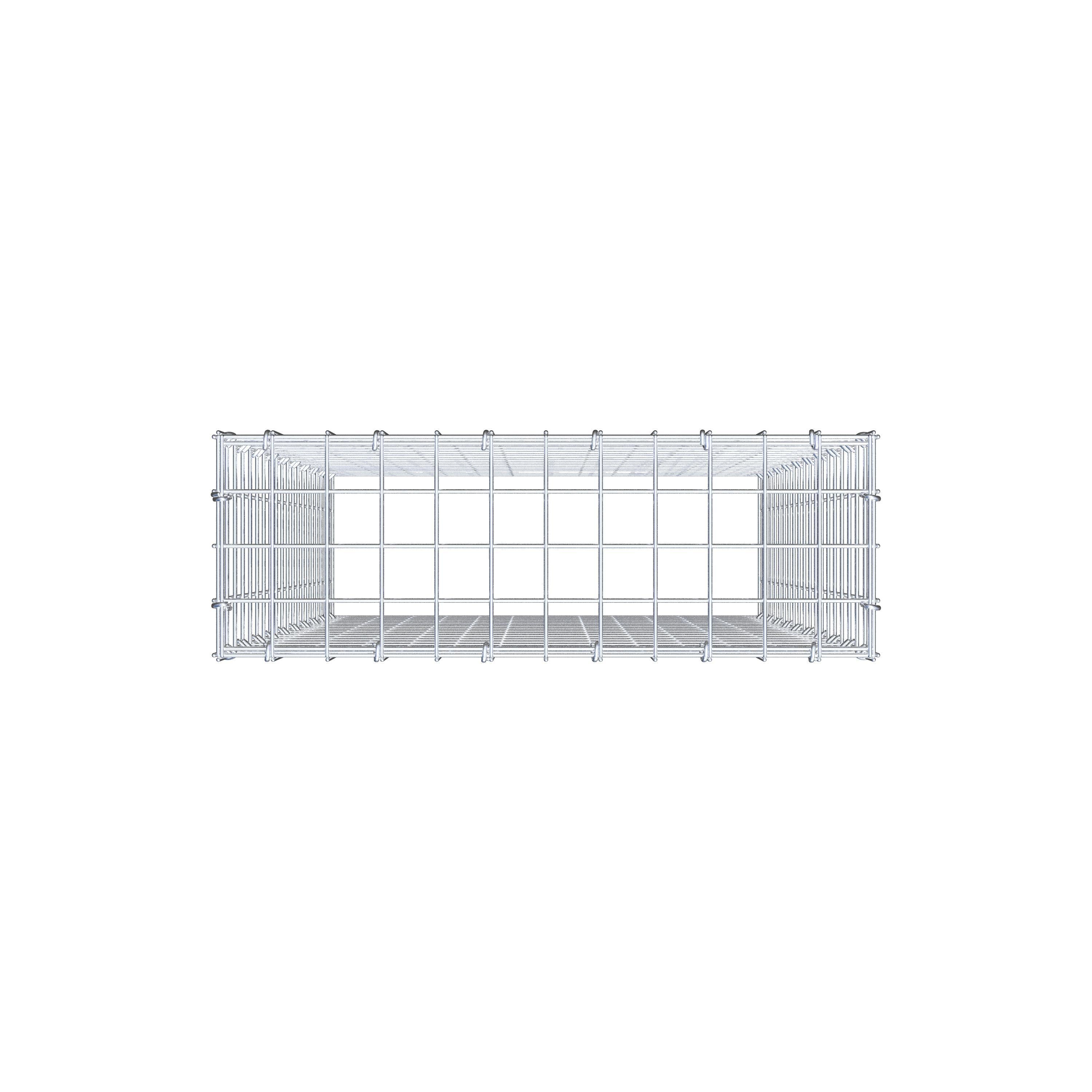 Mounted gabion type 3 100 cm x 60 cm x 20 cm (L x H x D), mesh size 5 cm x 5 cm, C-ring