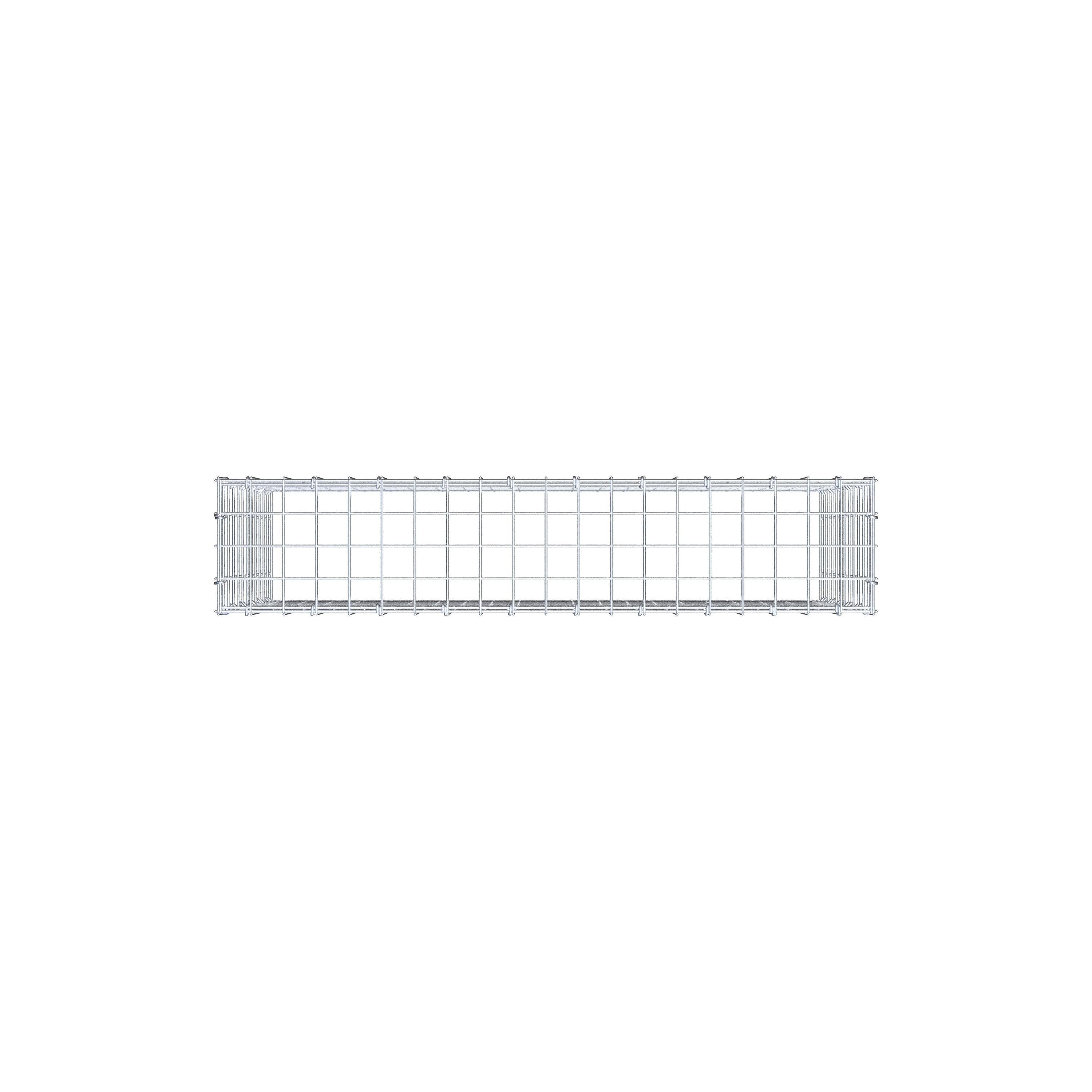Mounted gabion type 3 100 cm x 60 cm x 20 cm (L x H x D), mesh size 5 cm x 5 cm, C-ring
