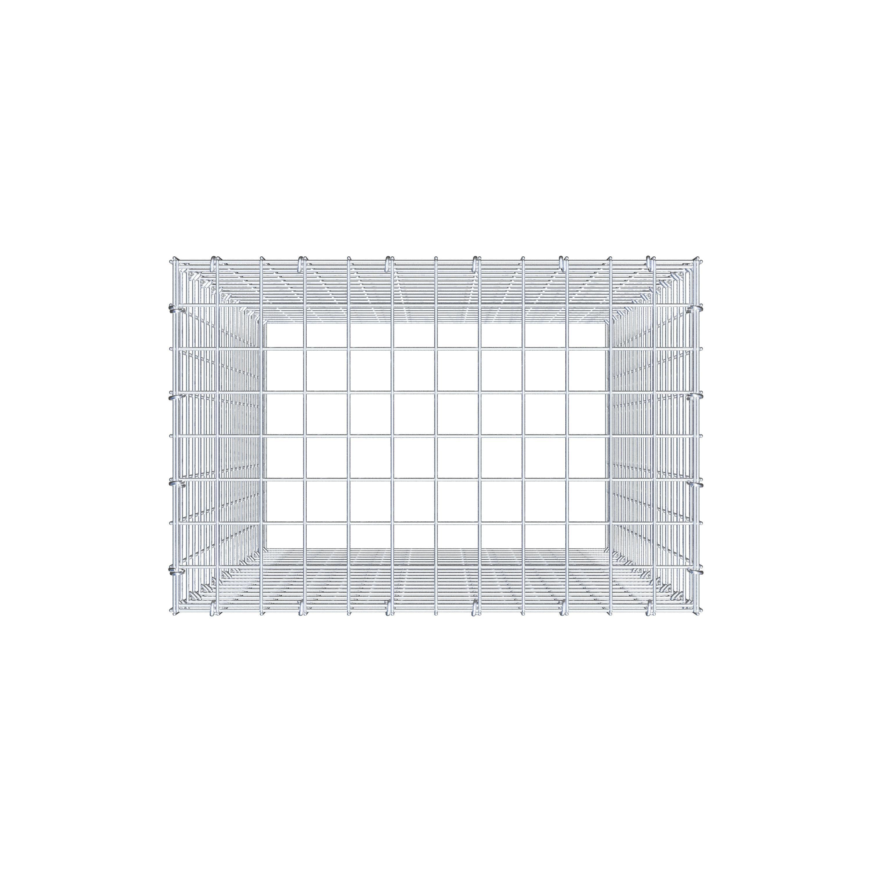 Mounted gabion type 3 100 cm x 60 cm x 40 cm (L x H x D), mesh size 5 cm x 5 cm, C-ring