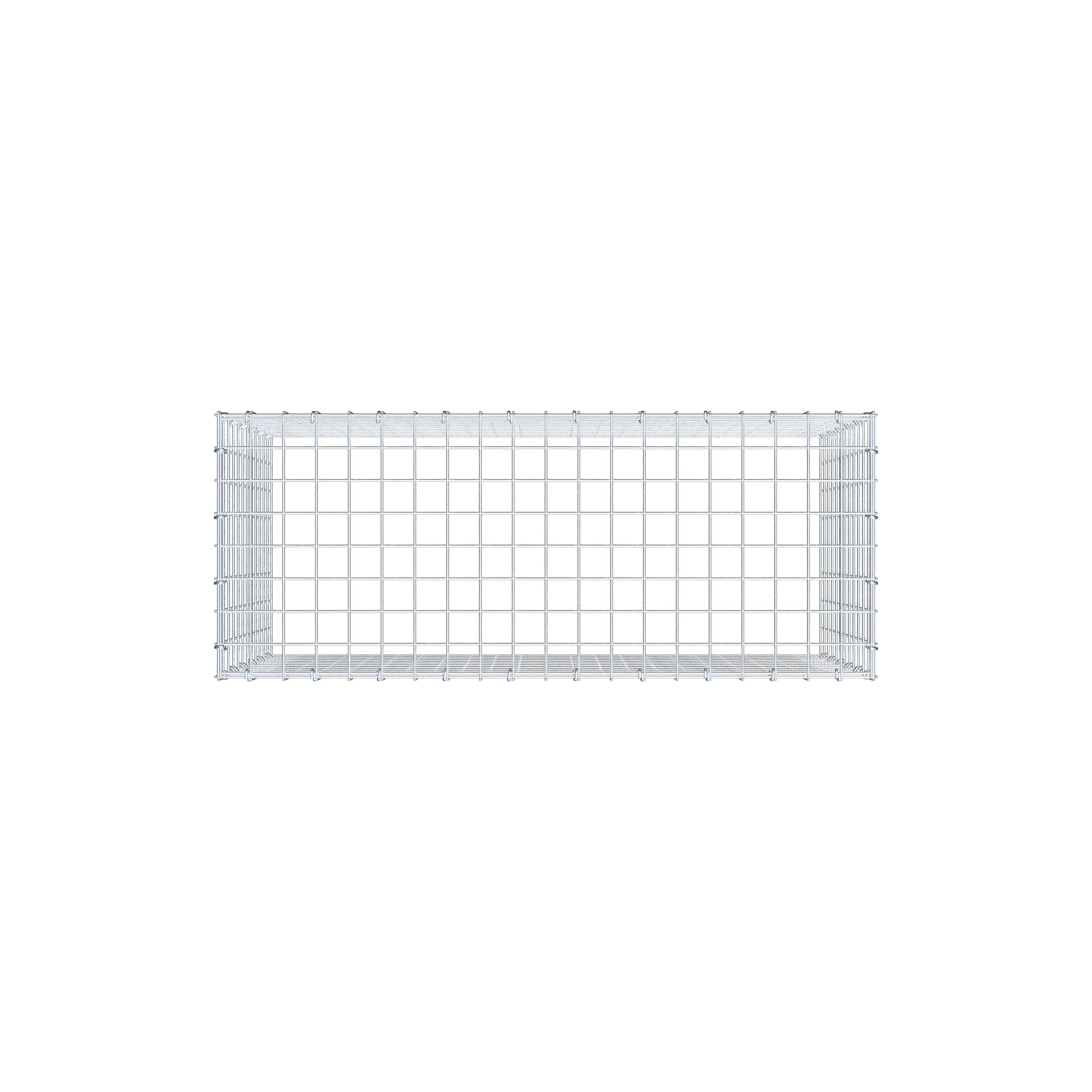 Mounted gabion type 3 100 cm x 60 cm x 40 cm (L x H x D), mesh size 5 cm x 5 cm, C-ring