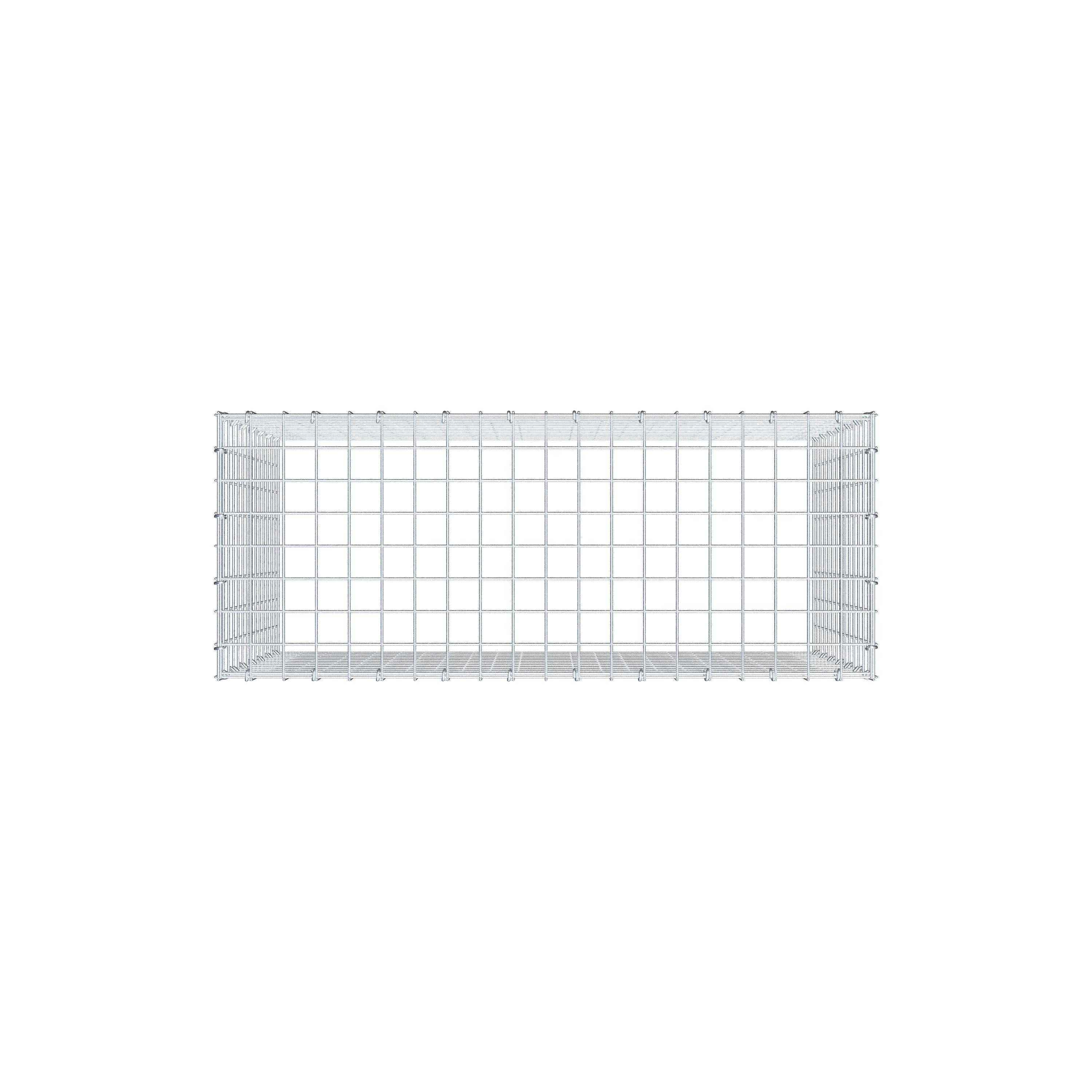 Mounted gabion type 3 100 cm x 70 cm x 40 cm (L x H x D), mesh size 5 cm x 5 cm, C-ring