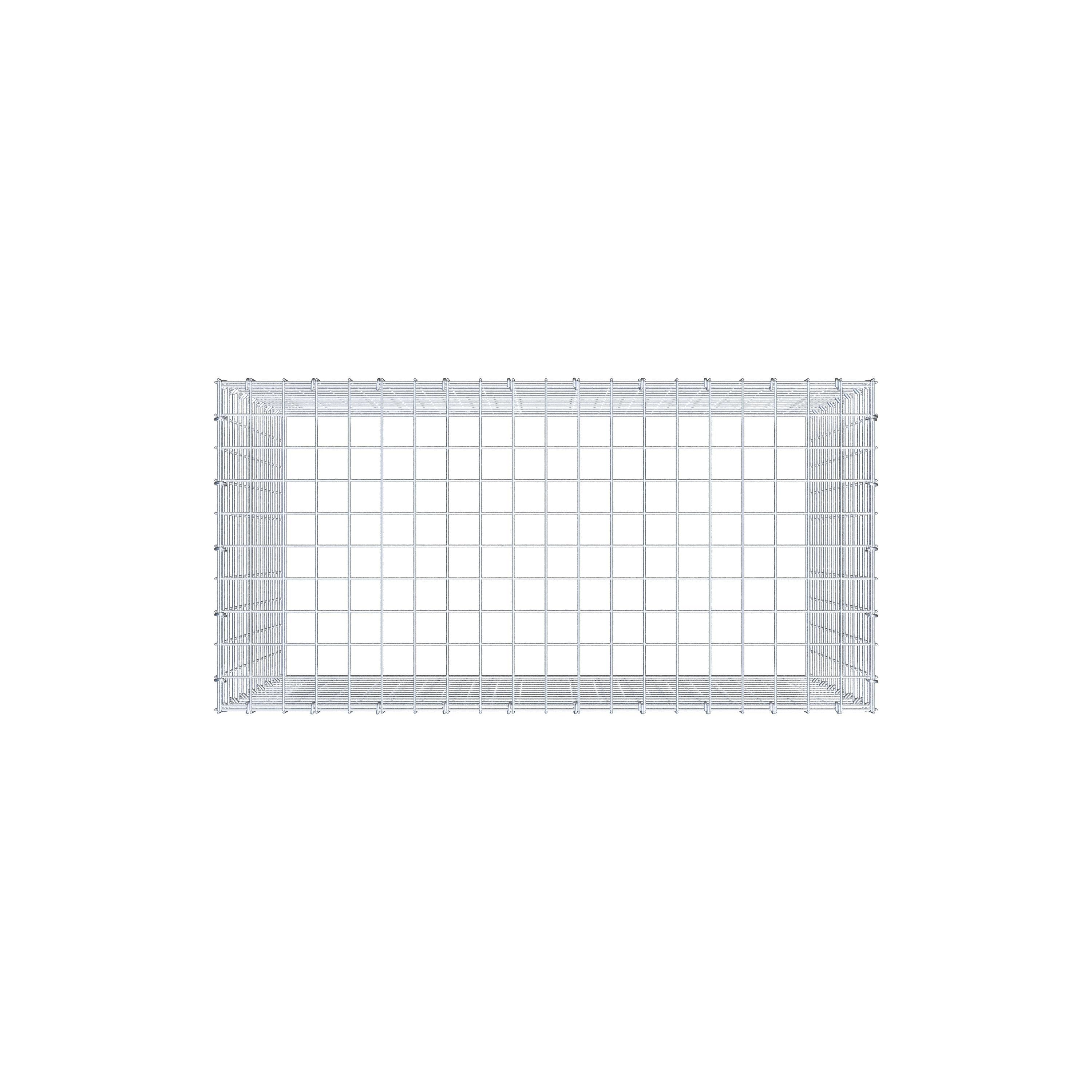 Mounted gabion type 3 100 cm x 80 cm x 50 cm (L x H x D), mesh size 5 cm x 5 cm, C-ring