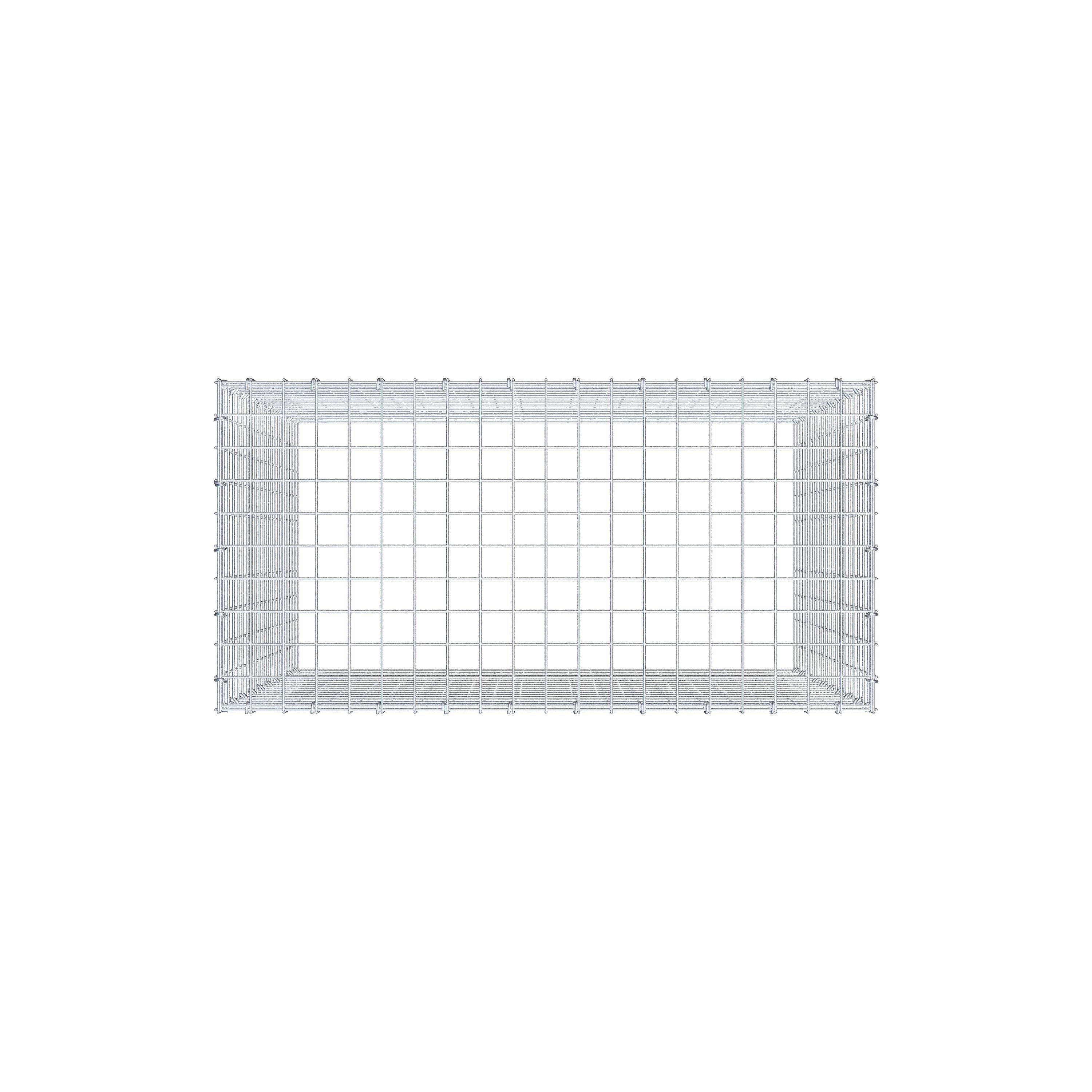 Mounted gabion type 3 100 cm x 100 cm x 50 cm (L x H x D), mesh size 5 cm x 5 cm, C-ring